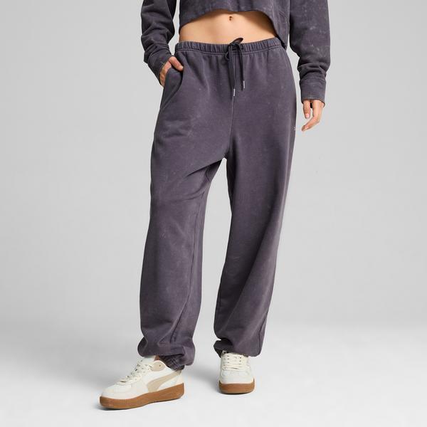 Puma Dare To Relaxed Washed Kadın Gri Eşofman Altı_1