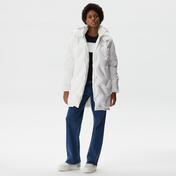 Lacoste Kadın Kapüşonlu Kapitone Beyaz Mont