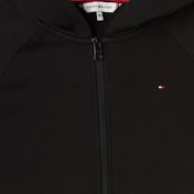 Tommy Hilfiger Essential Embroidered Zip Thru Çocuk Siyah Sweatshirt