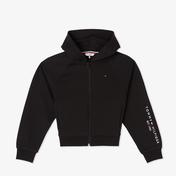 Tommy Hilfiger Essential Embroidered Zip Thru Çocuk Siyah Sweatshirt