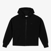 Lacoste Kadın Relaxed Fit Kapüşonlu Siyah Sweatshirt