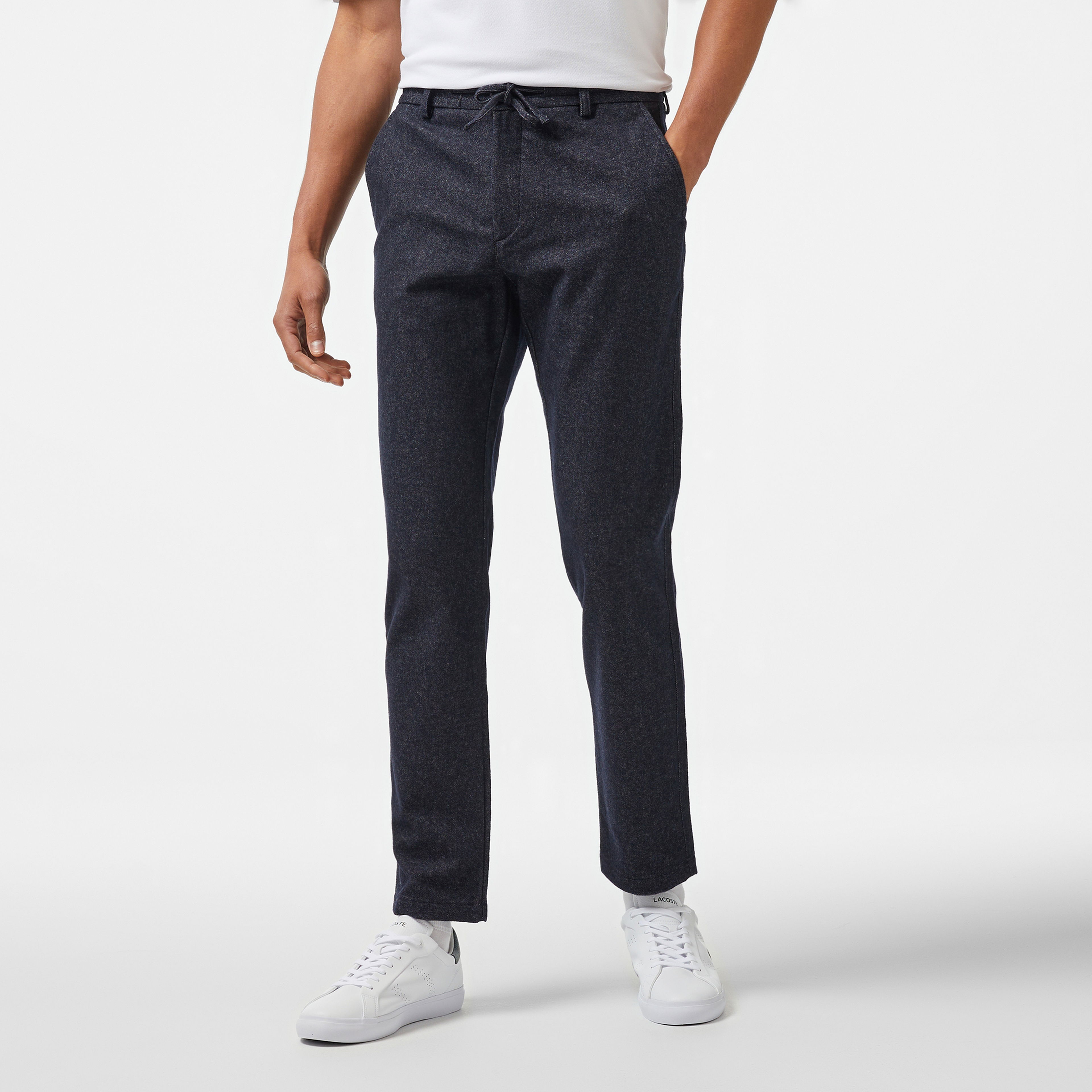 Lacoste Erkek Tapered Fit Chino Lacivert Pantolon