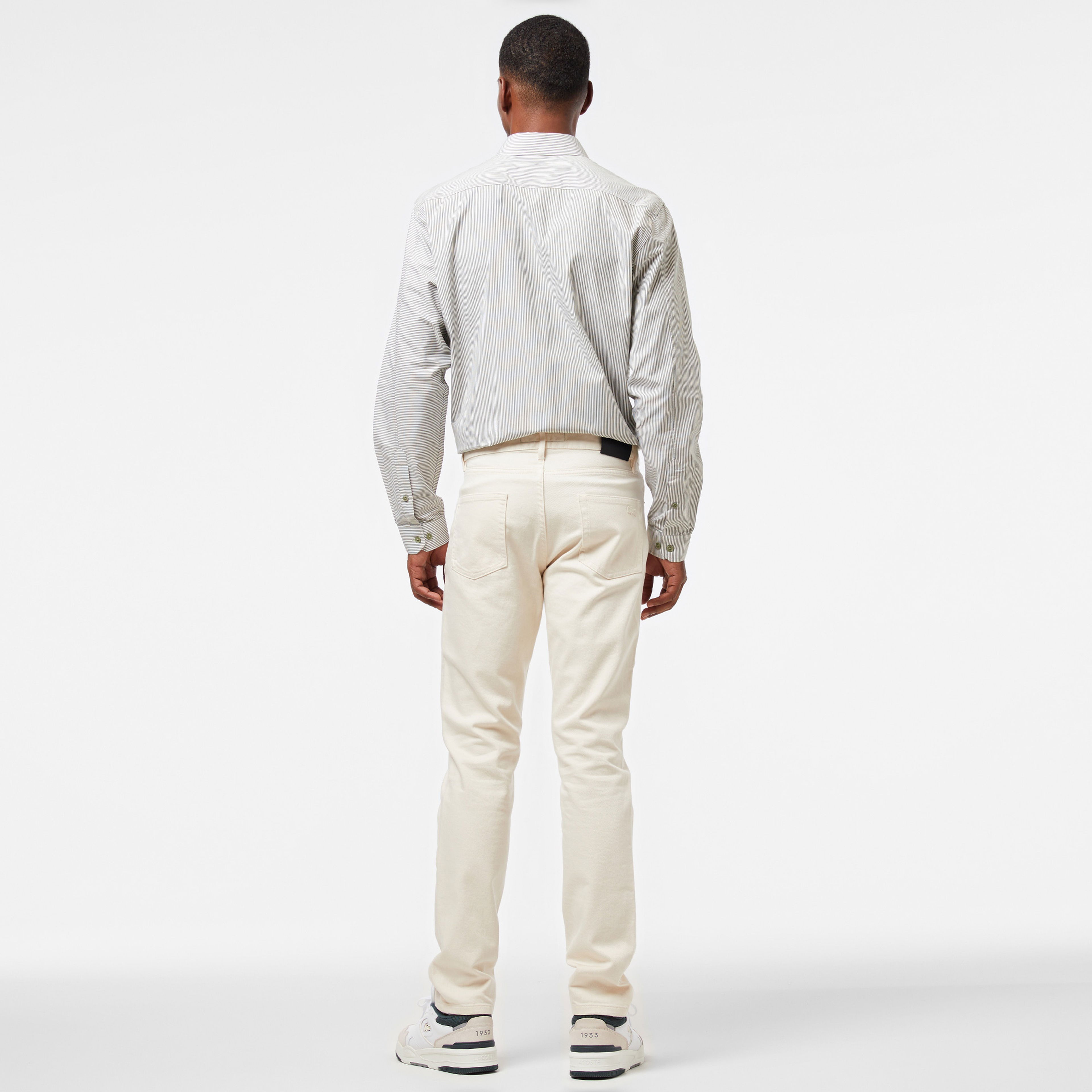 Lacoste Slim Fit Chino Erkek Beyaz Pantolon