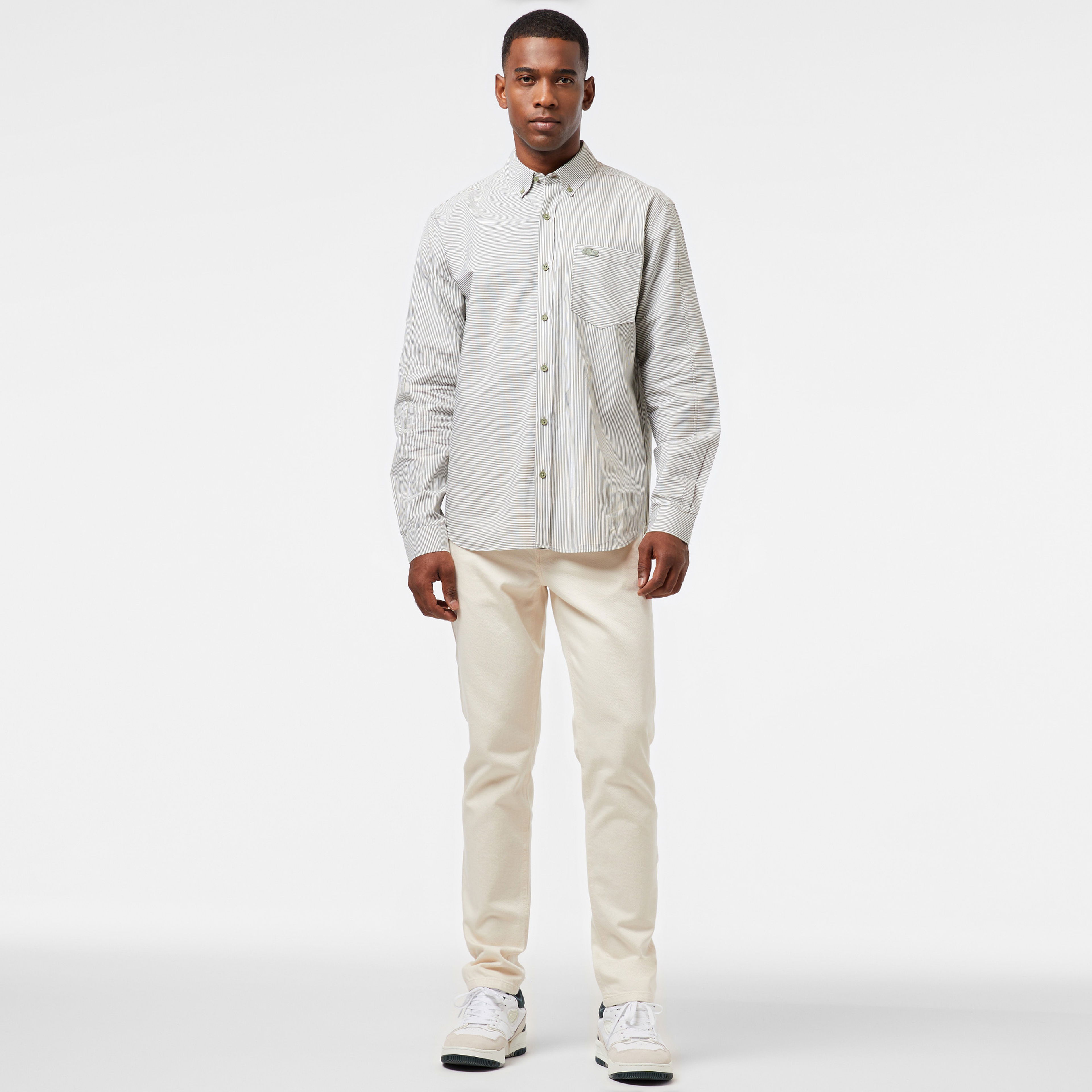 Lacoste Slim Fit Chino Erkek Beyaz Pantolon