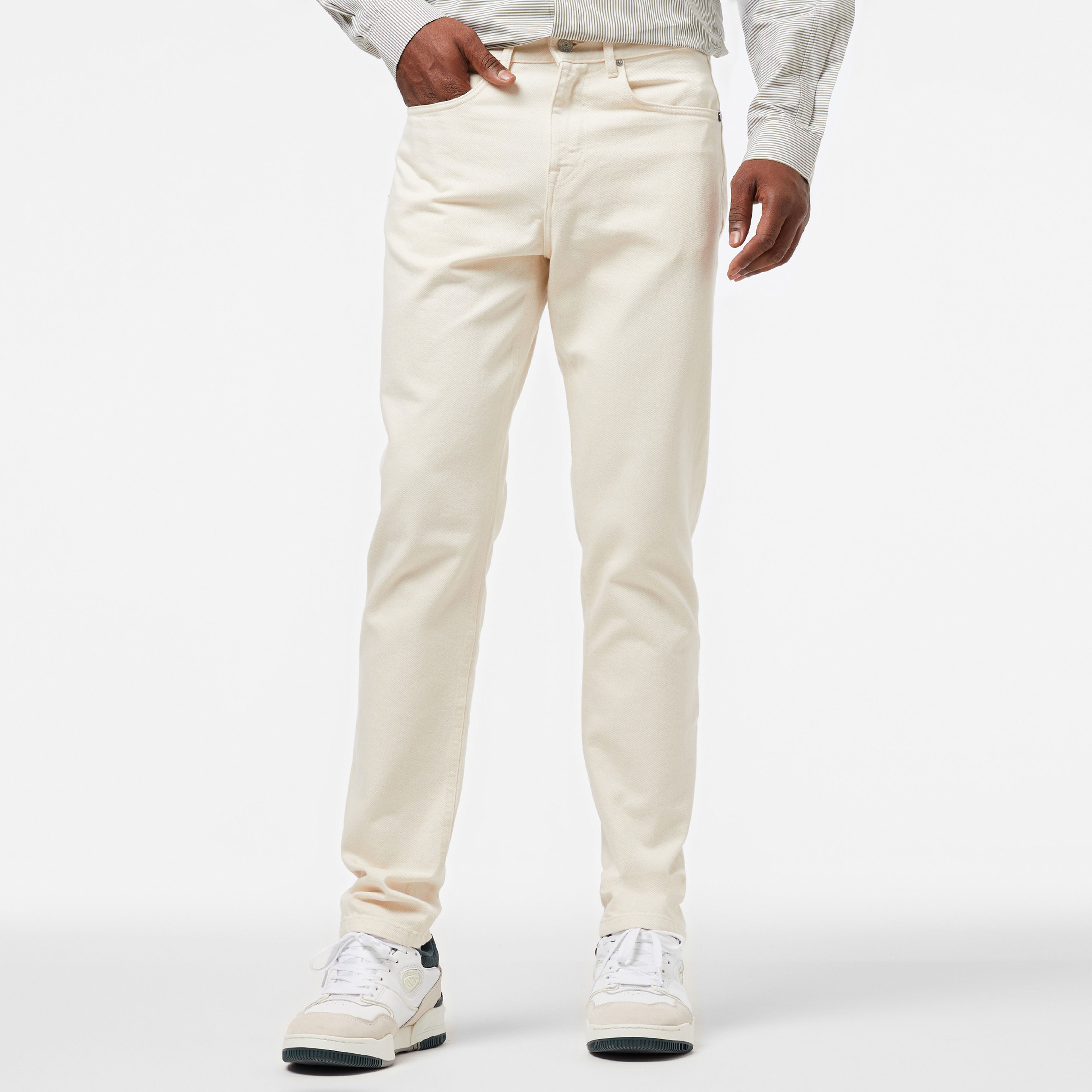 Lacoste Slim Fit Chino Erkek Beyaz Pantolon