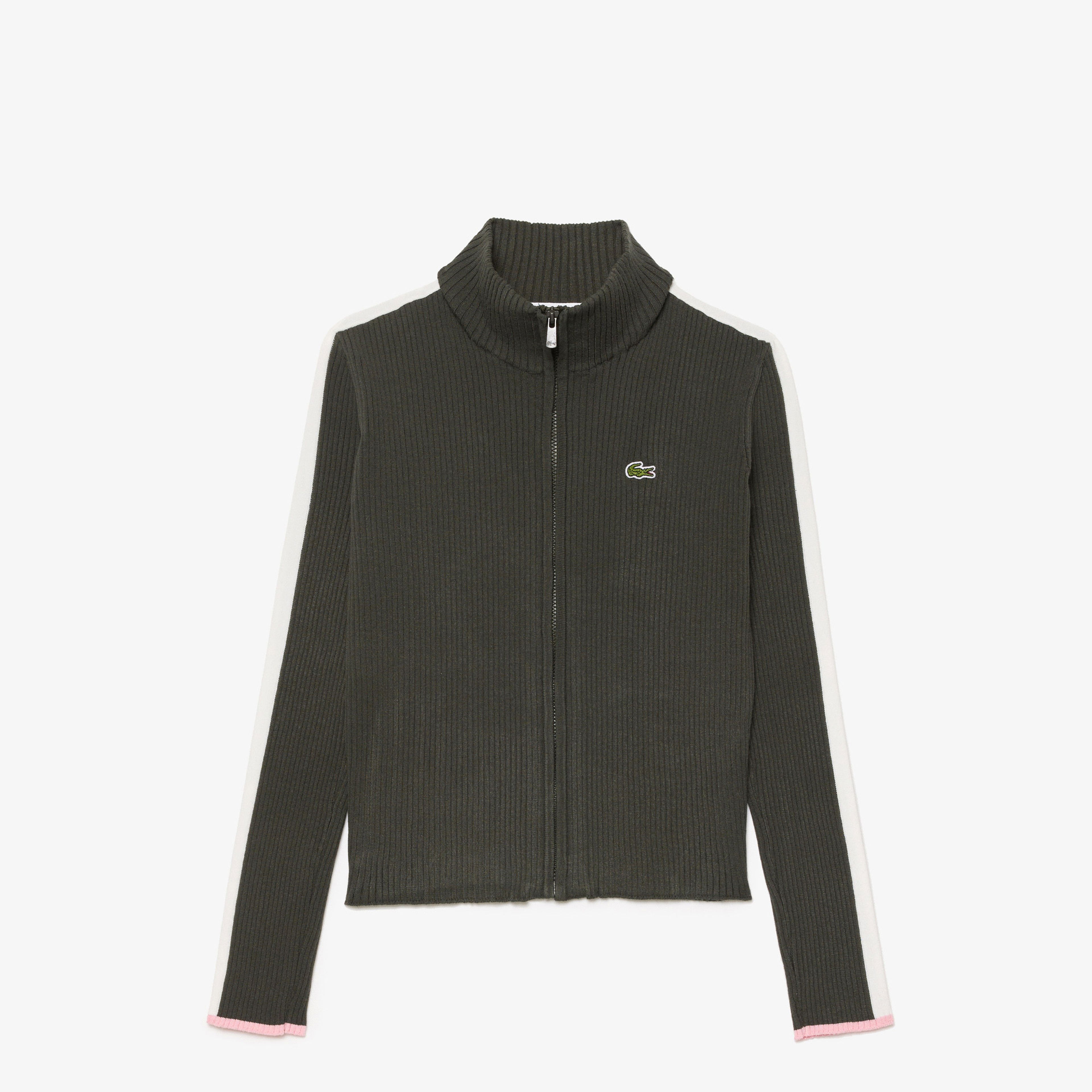 Lacoste Kız Çocuk Renk Bloklu Haki Hırka