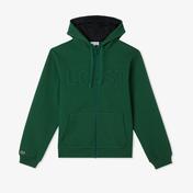 Lacoste Erkek Relaxed Fit Kapüşonlu Baskılı Yeşil Sweatshirt