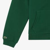 Lacoste Erkek Relaxed Fit Kapüşonlu Baskılı Yeşil Sweatshirt
