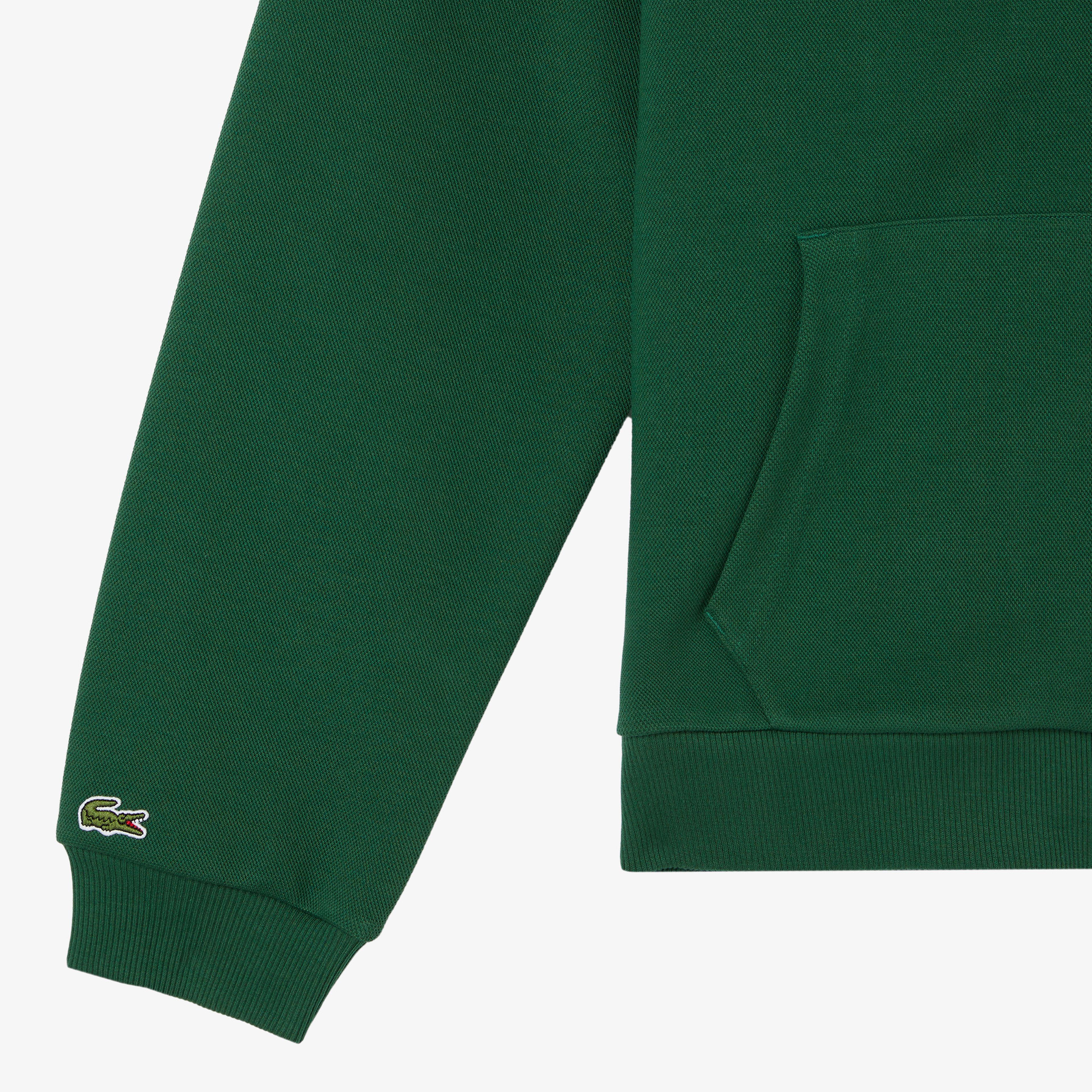 Lacoste Erkek Relaxed Fit Kapüşonlu Baskılı Yeşil Sweatshirt