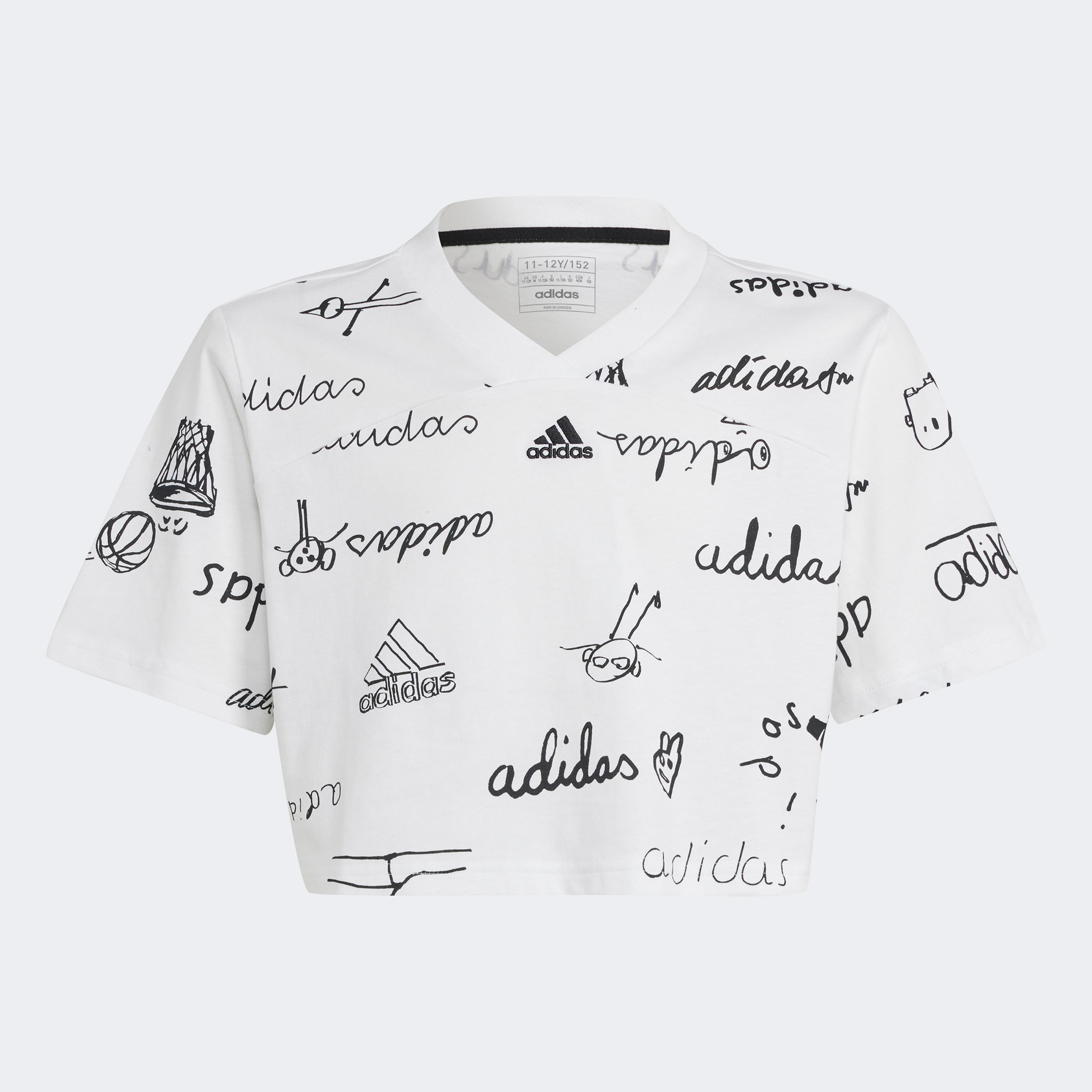 adidas Brand Love Çocuk Beyaz T-Shirt