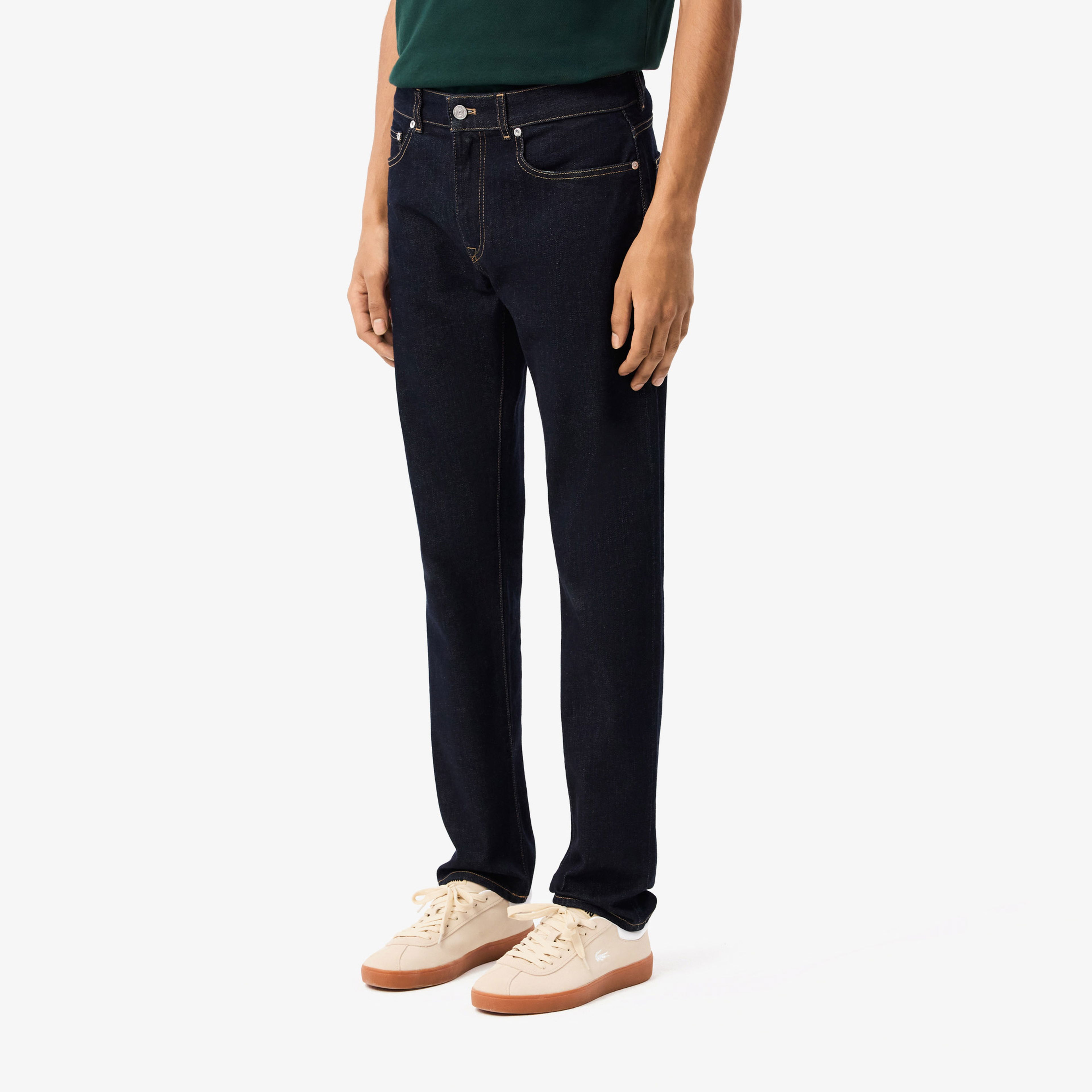 Lacoste Erkek Slim Fit  Koyu Mavi Jean Pantolon