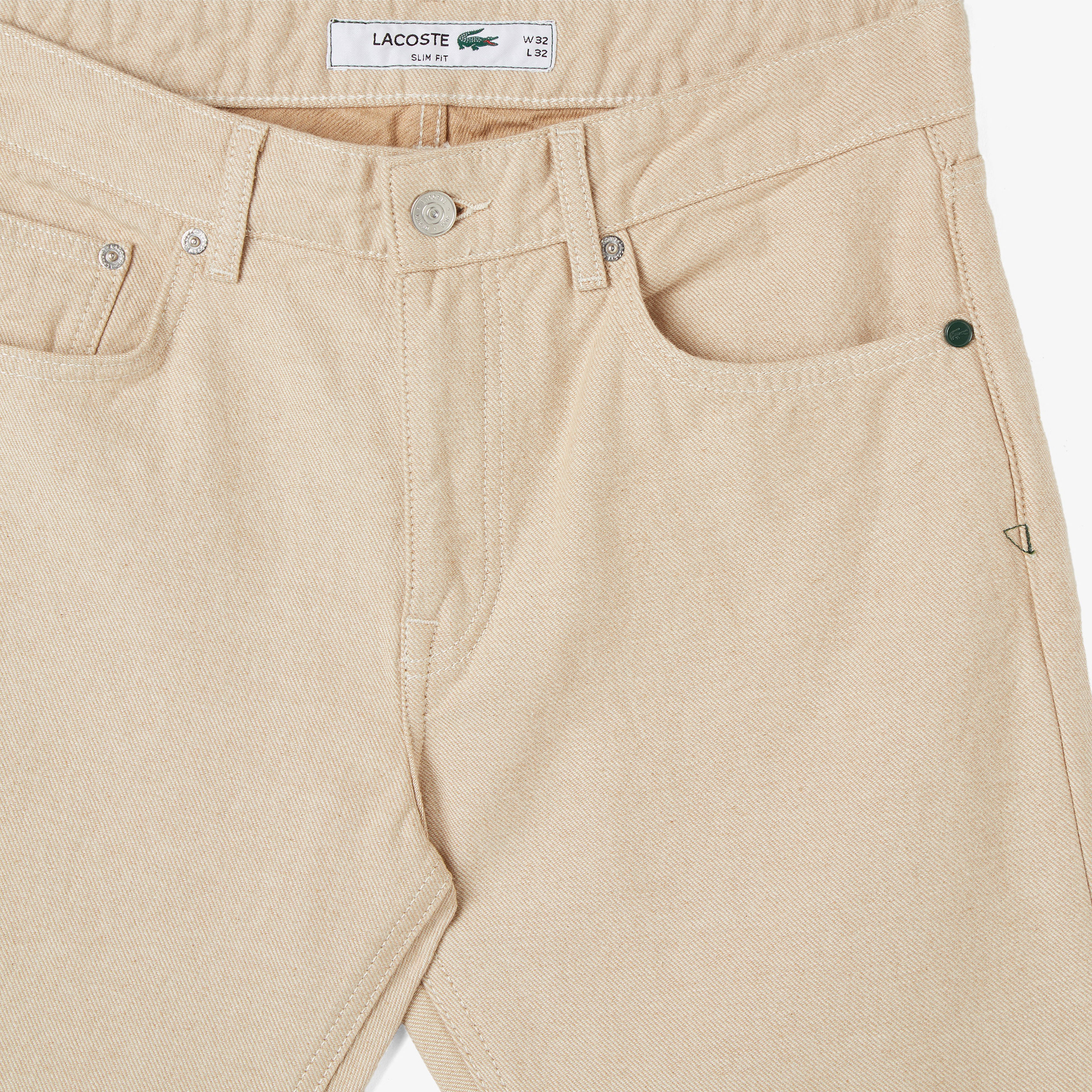 Lacoste Slim Fit Chino Erkek Bej Pantolon