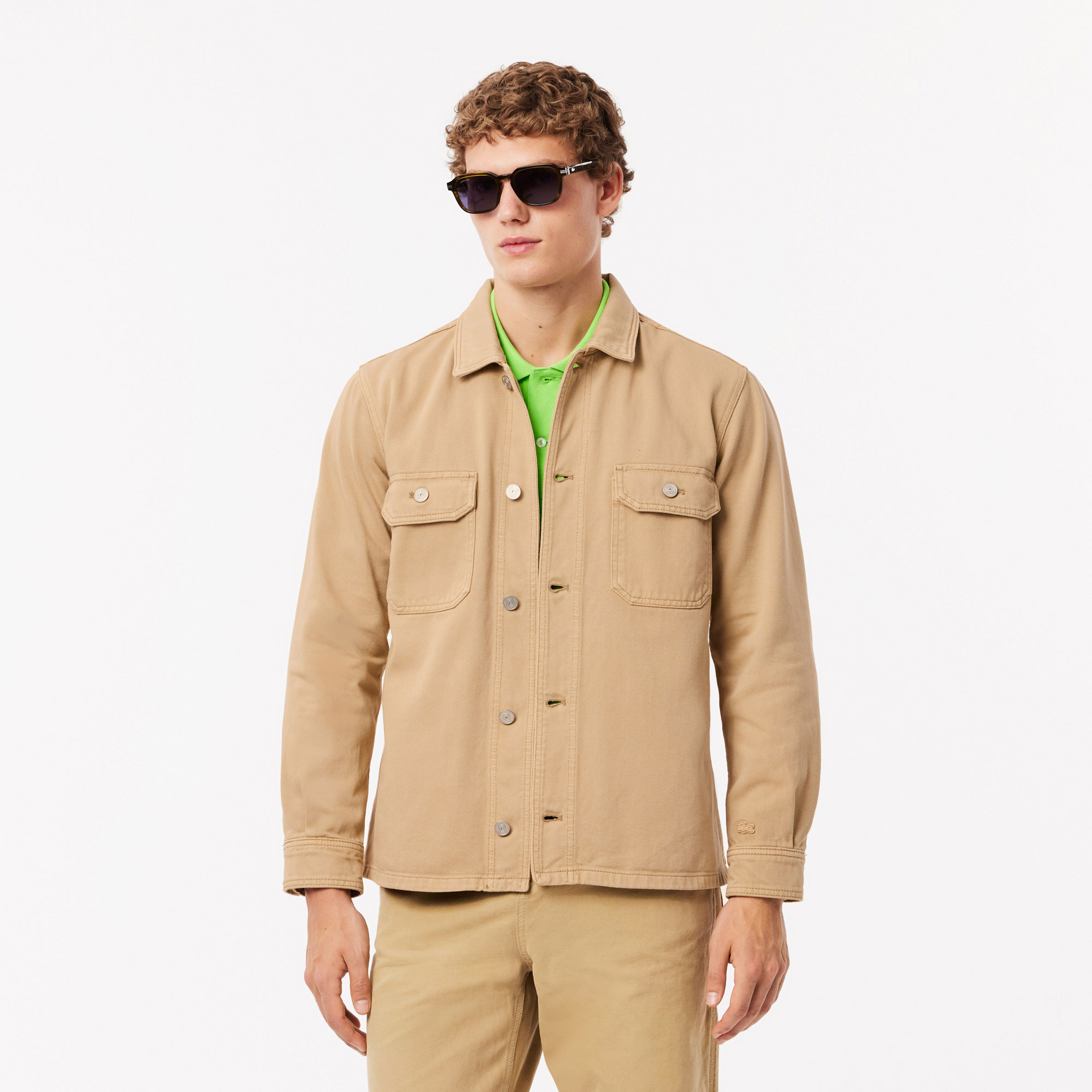 Lacoste Erkek Oversized Fit Kahverengi Gömlek