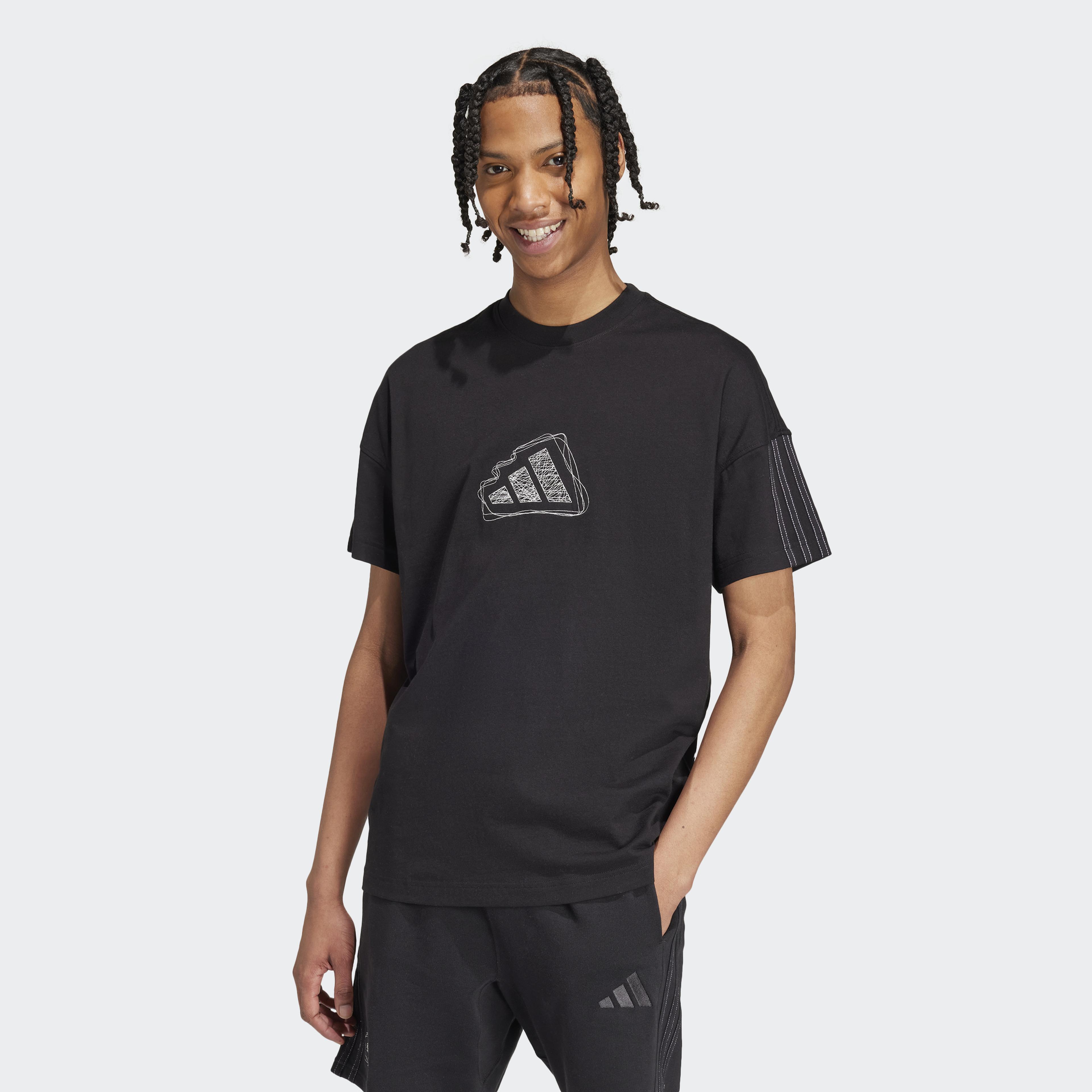 adidas All Szn Graphic Seasonal Erkek Siyah T-Shirt