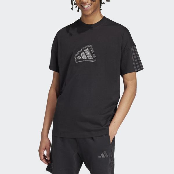 adidas All Szn Graphic Seasonal Erkek Siyah T-Shirt_4