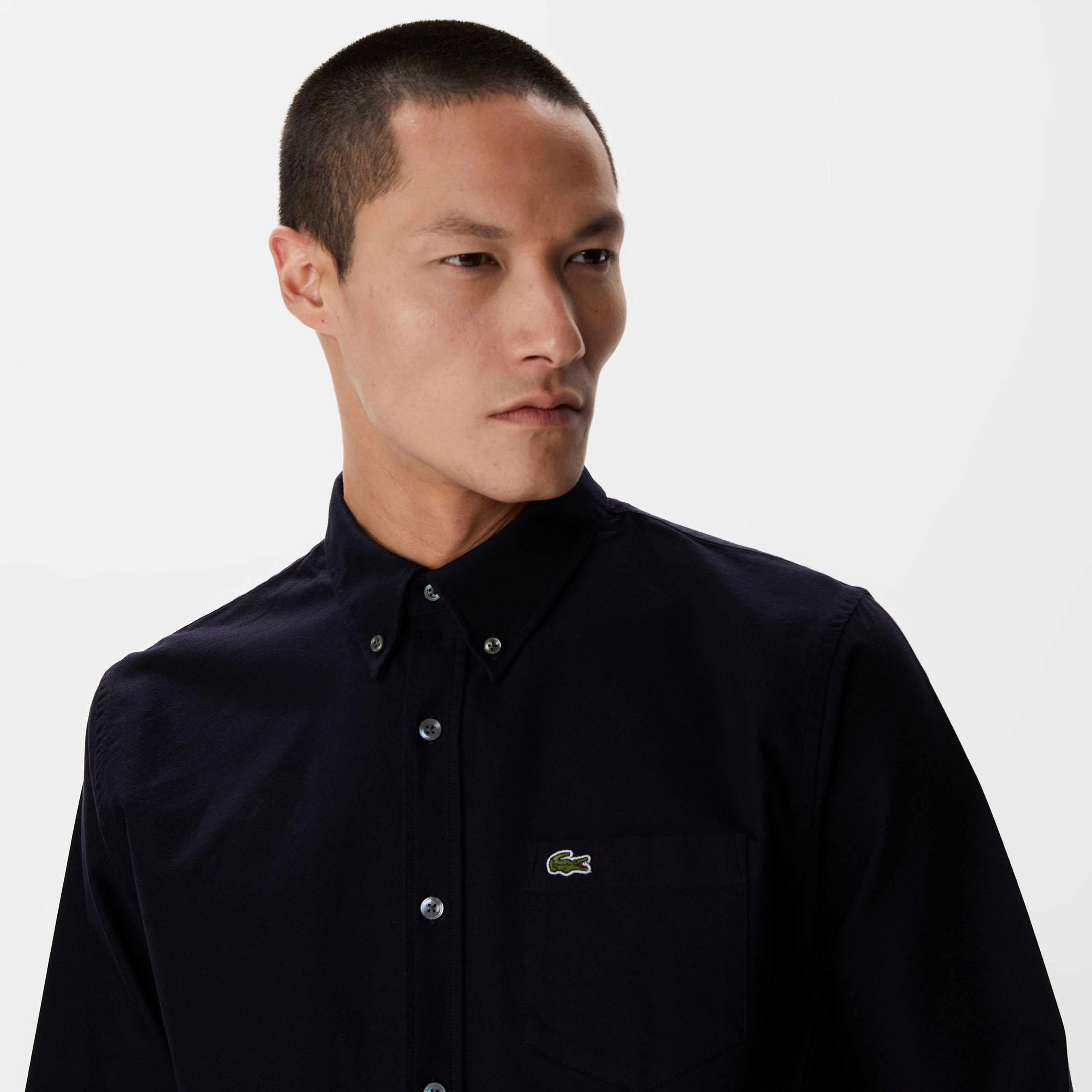 Lacoste Regular Fit Düğmeli Yaka Erkek Lacivert Gömlek
