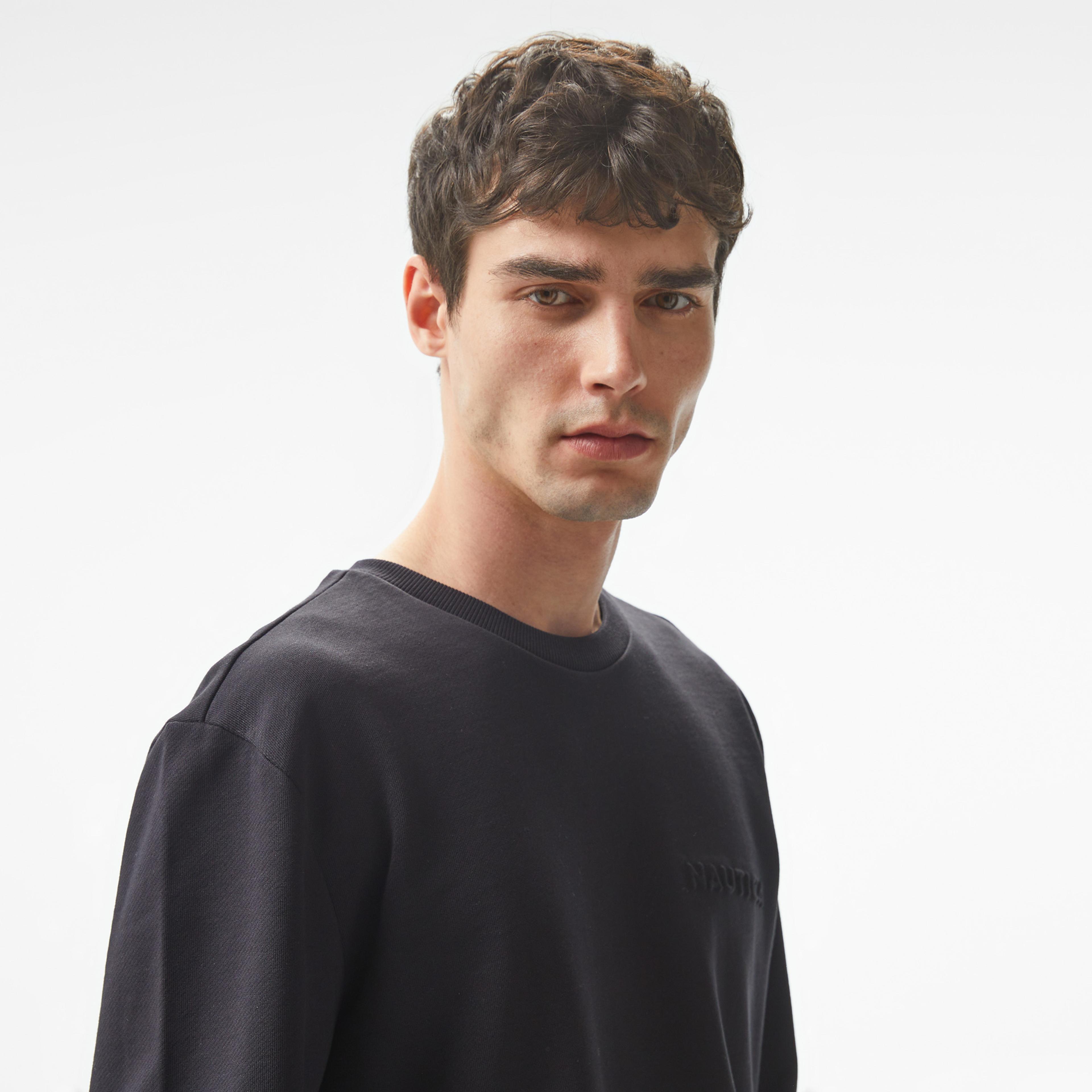 Nautica Erkek Siyah Regular Fit Sweatshirt