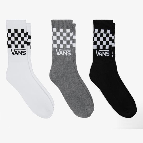 Vans Classic Check Crew Erkek Siyah Çorap