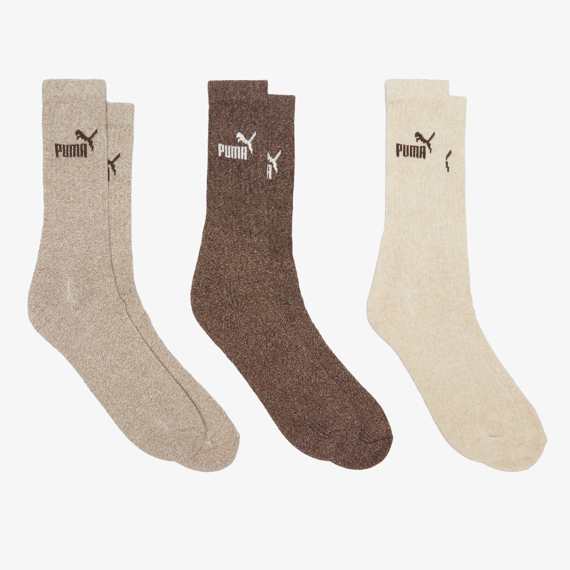 Puma Elements Crew Sock 3'Lü Unisex Bej Çorap