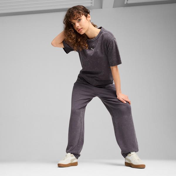 Puma Dare To Relaxed Washed Kadın Gri T-Shirt_6