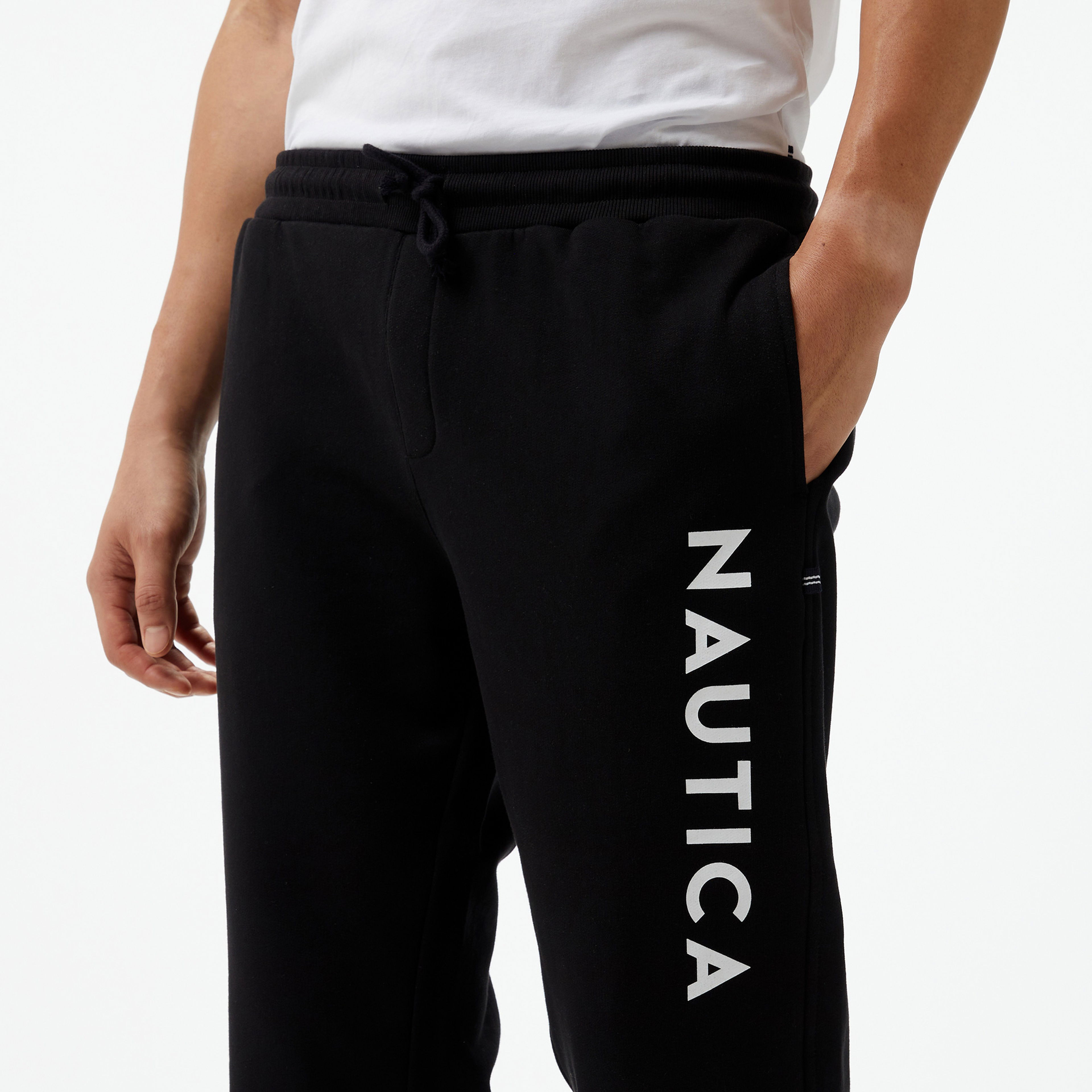 Nautica Erkek Siyah Standart Fit Eşofman Altı