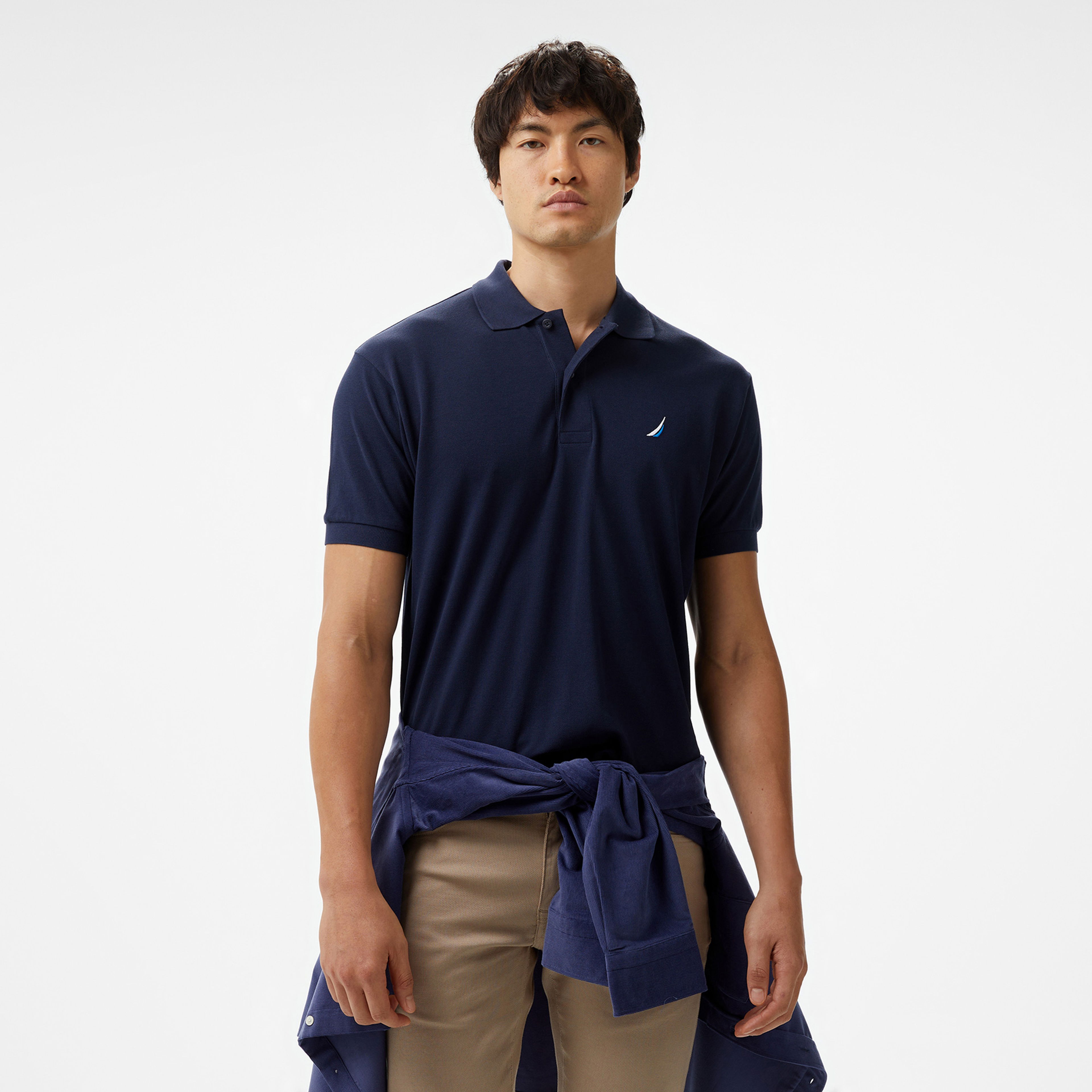 Nautica Erkek Lacivert Classic Fit Kısa Kollu Polo Yaka T-Shirt