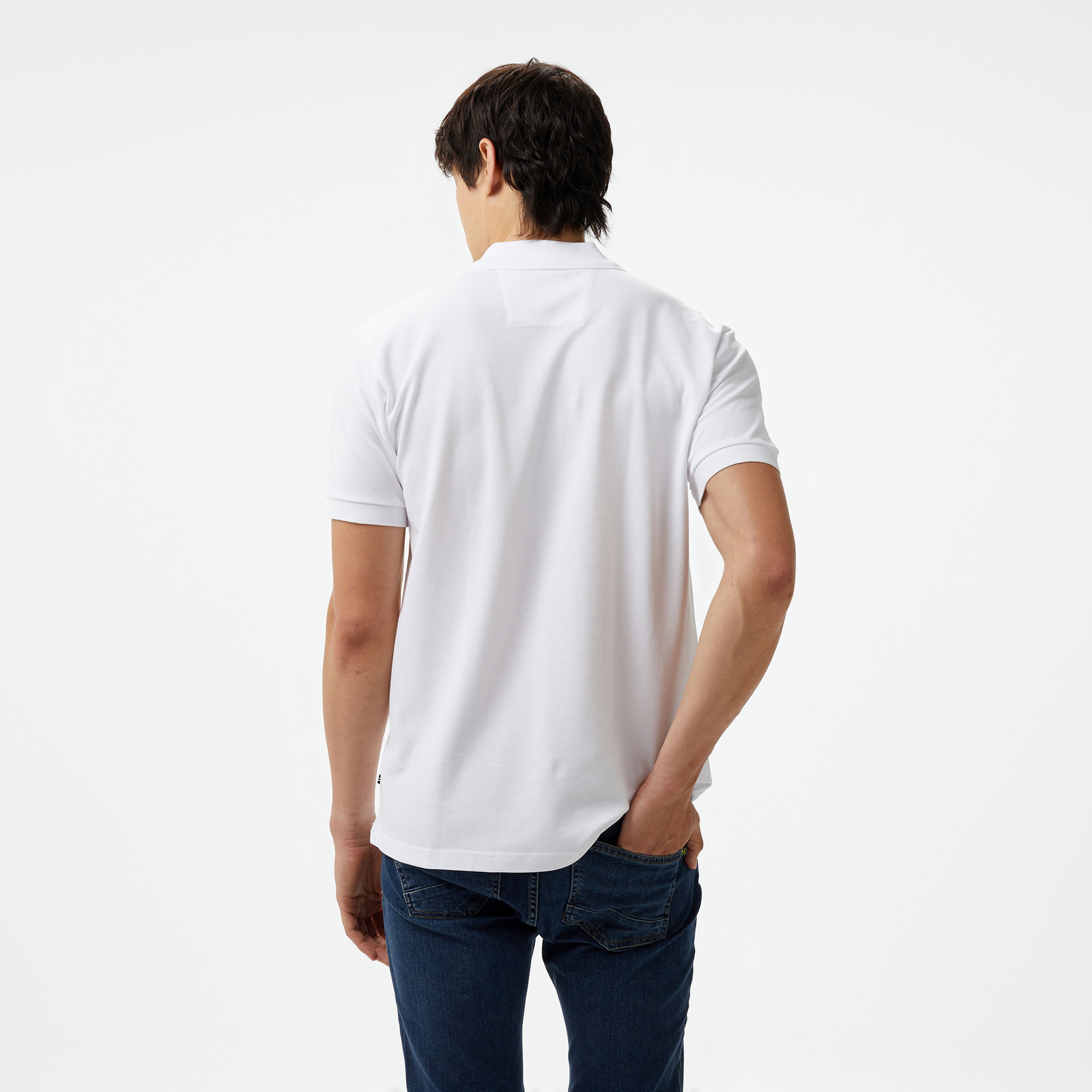 Nautica Erkek Beyaz Classic Fit Kısa Kollu Polo Yaka T-Shirt