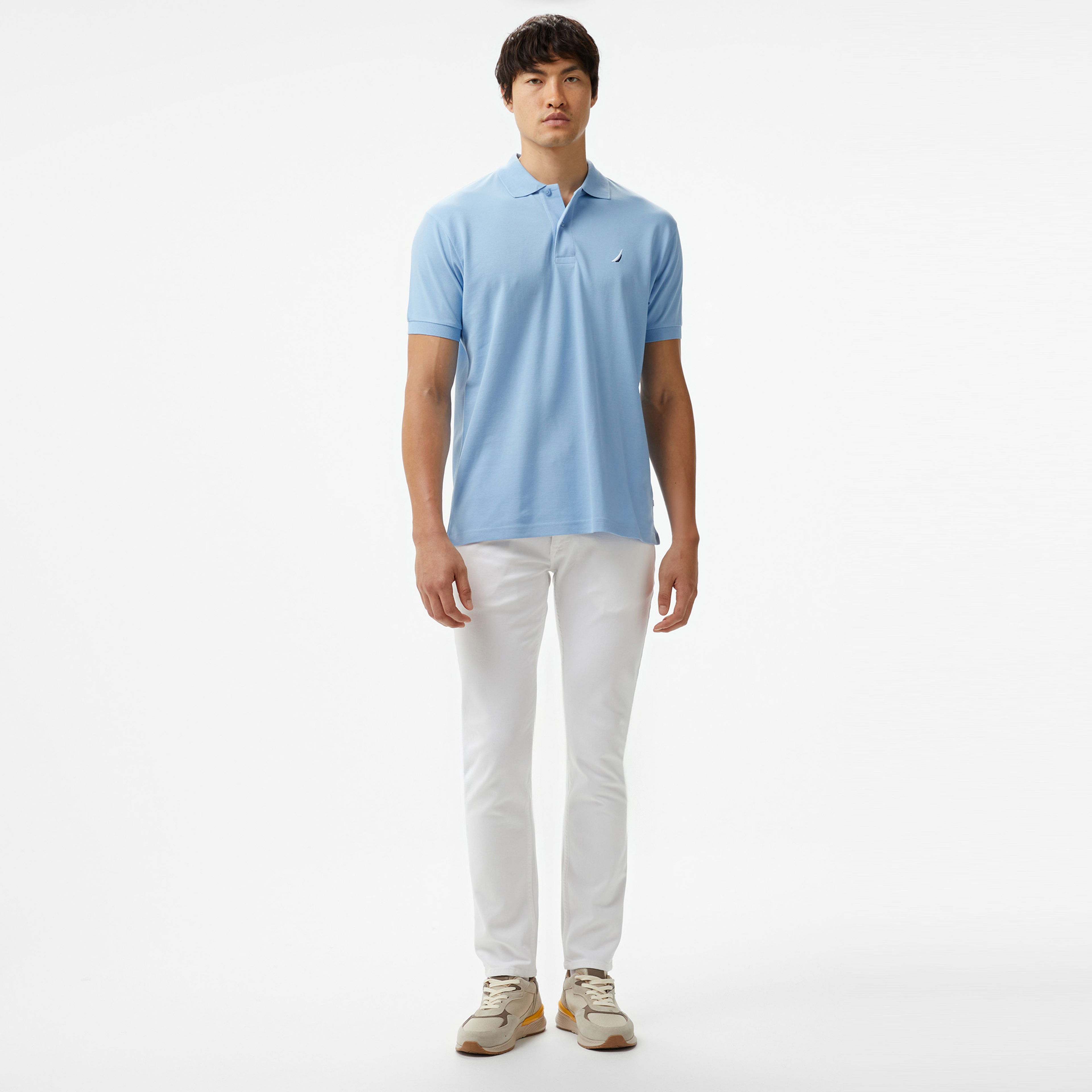 Nautica Erkek Mavi Classic Fit Kısa Kollu Polo Yaka T-Shirt