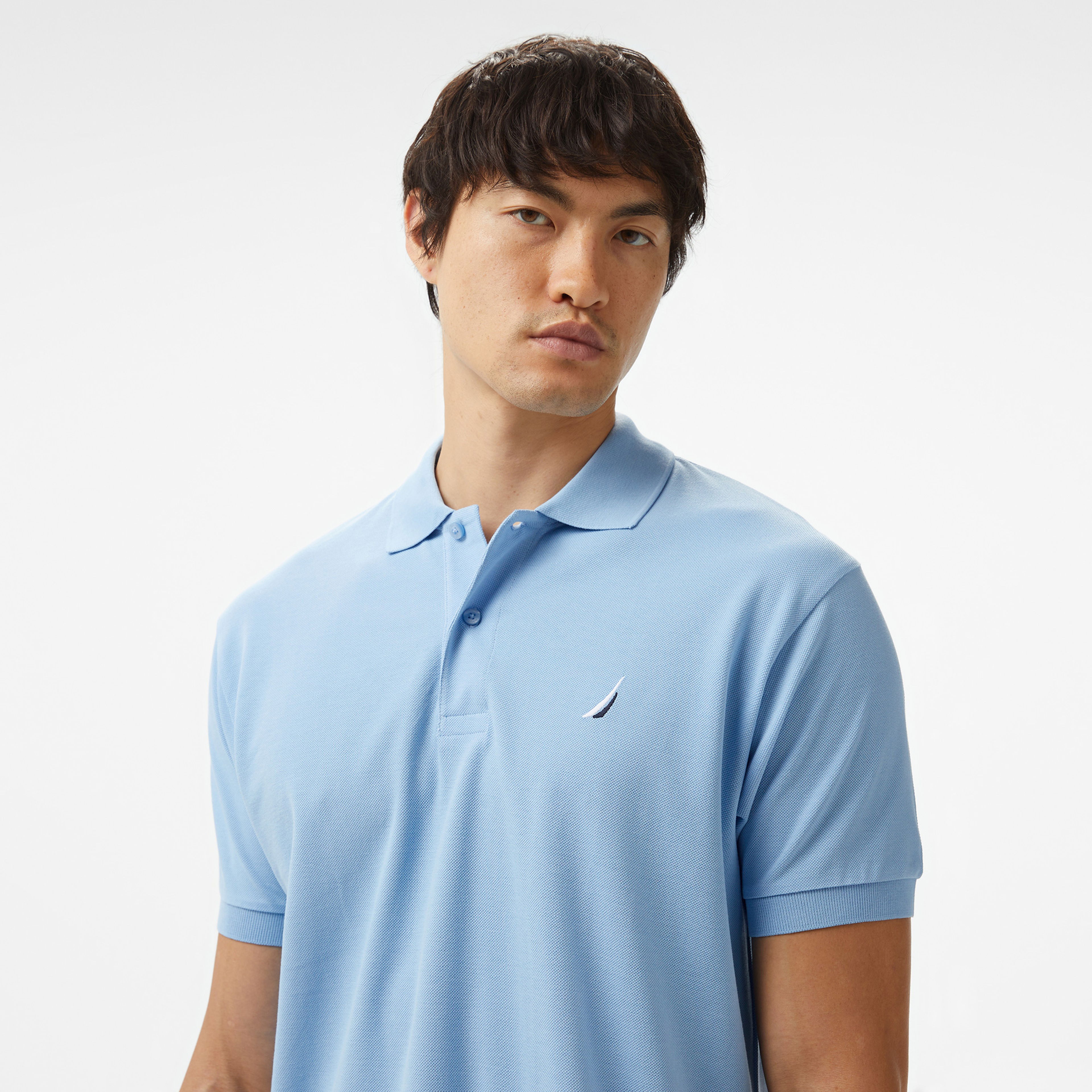 Nautica Erkek Mavi Classic Fit Kısa Kollu Polo Yaka T-Shirt