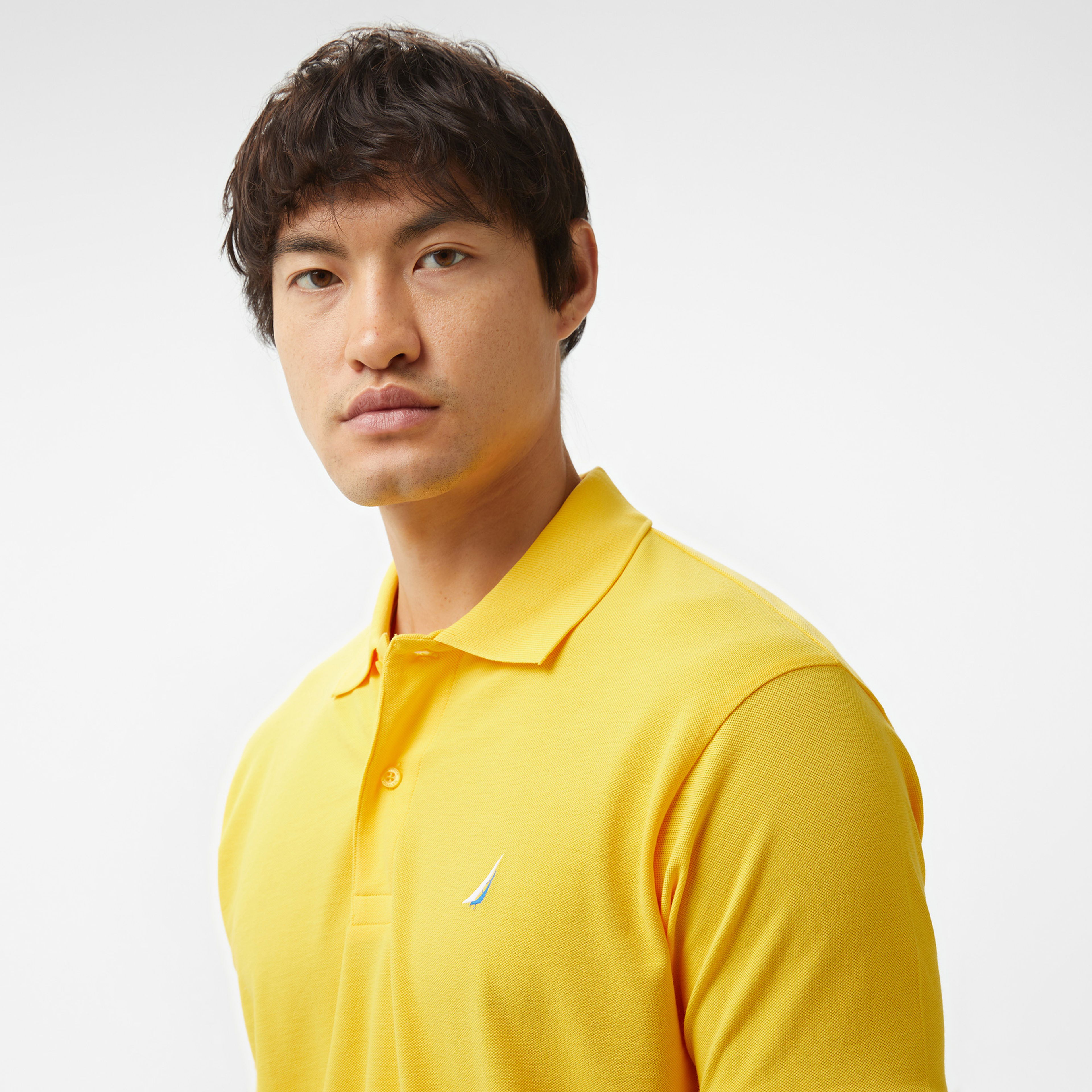 Nautica Erkek Sarı Classic Fit Kısa Kollu Polo Yaka T-Shirt