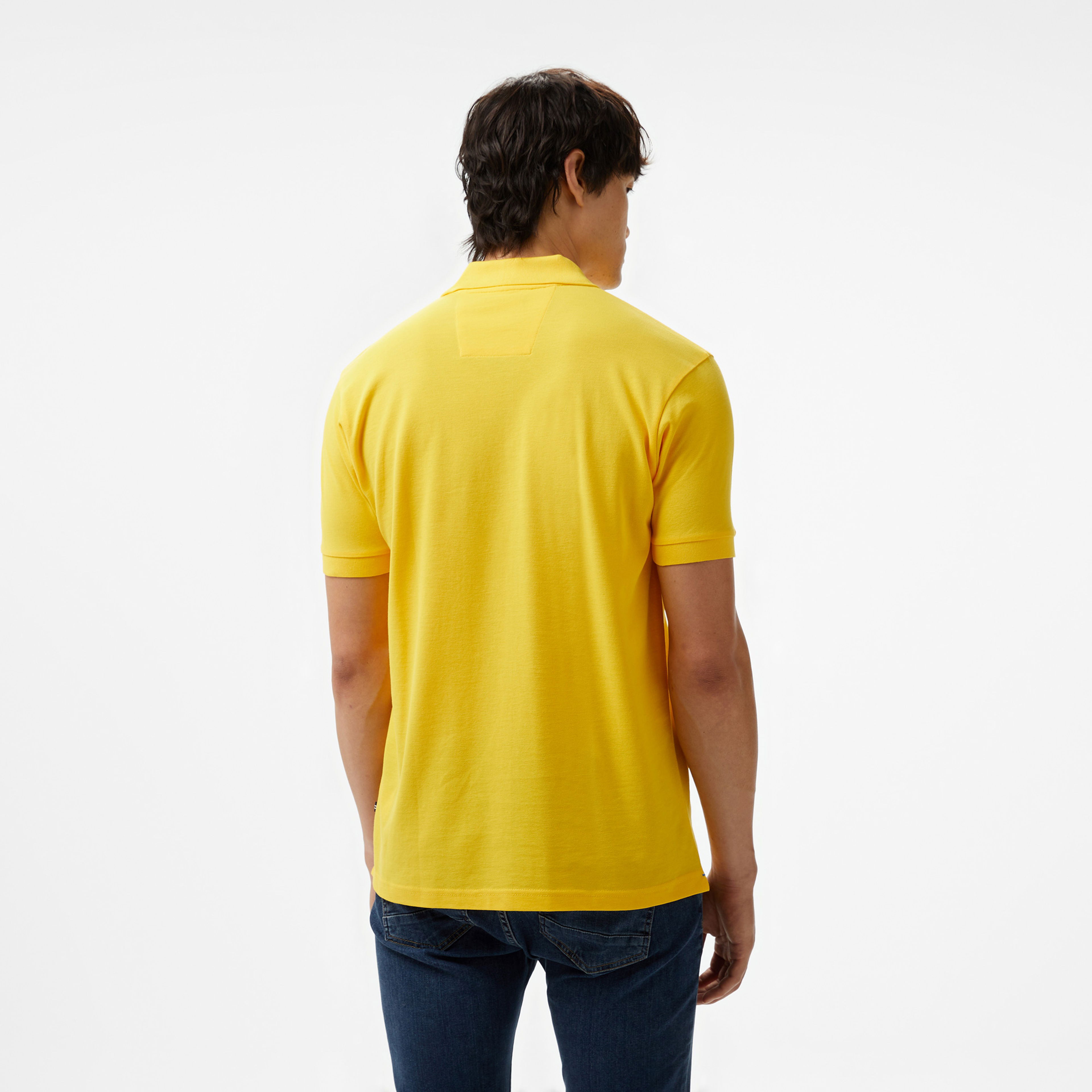 Nautica Erkek Sarı Classic Fit Kısa Kollu Polo Yaka T-Shirt