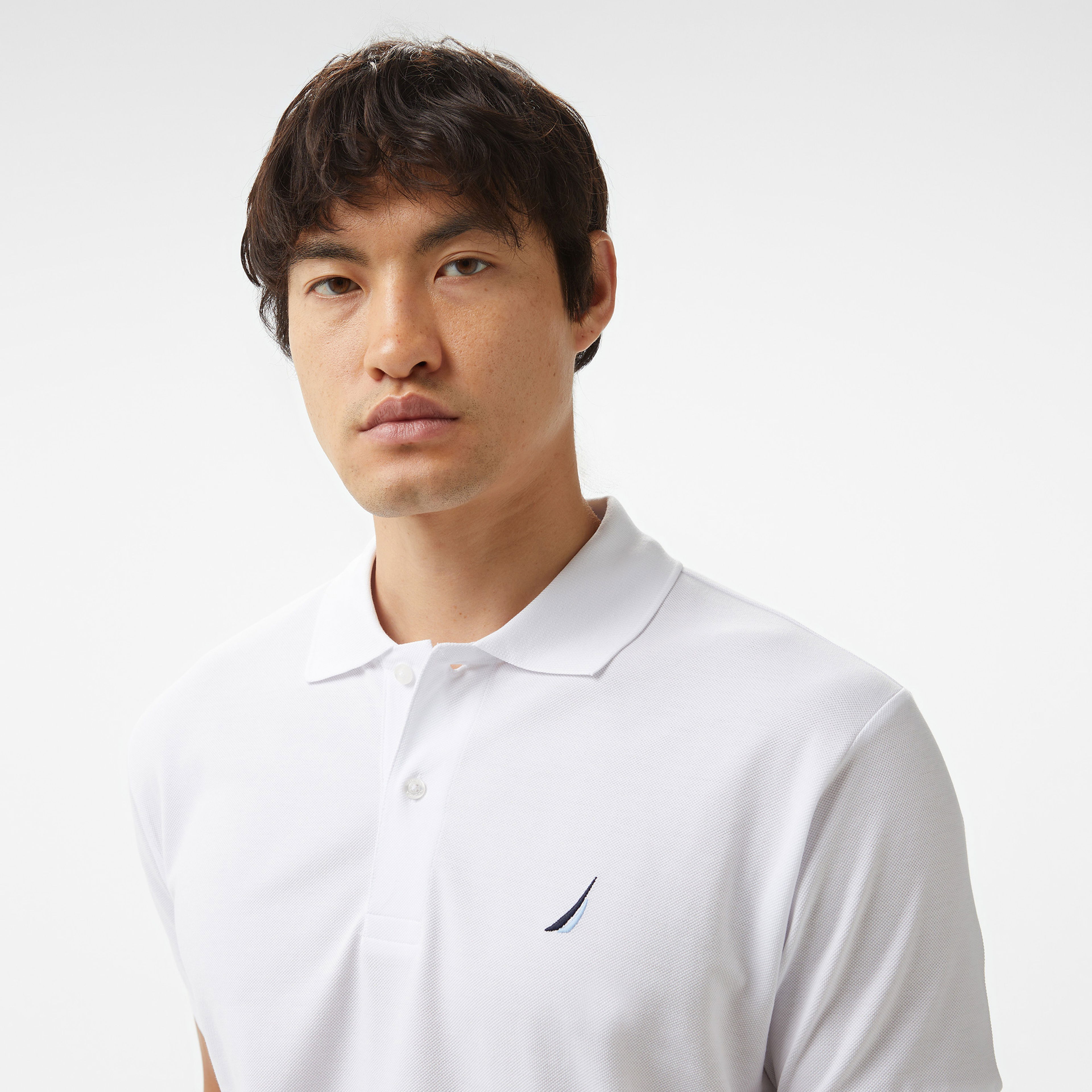 Nautica Erkek Beyaz Classic Fit Kısa Kollu Polo Yaka T-Shirt