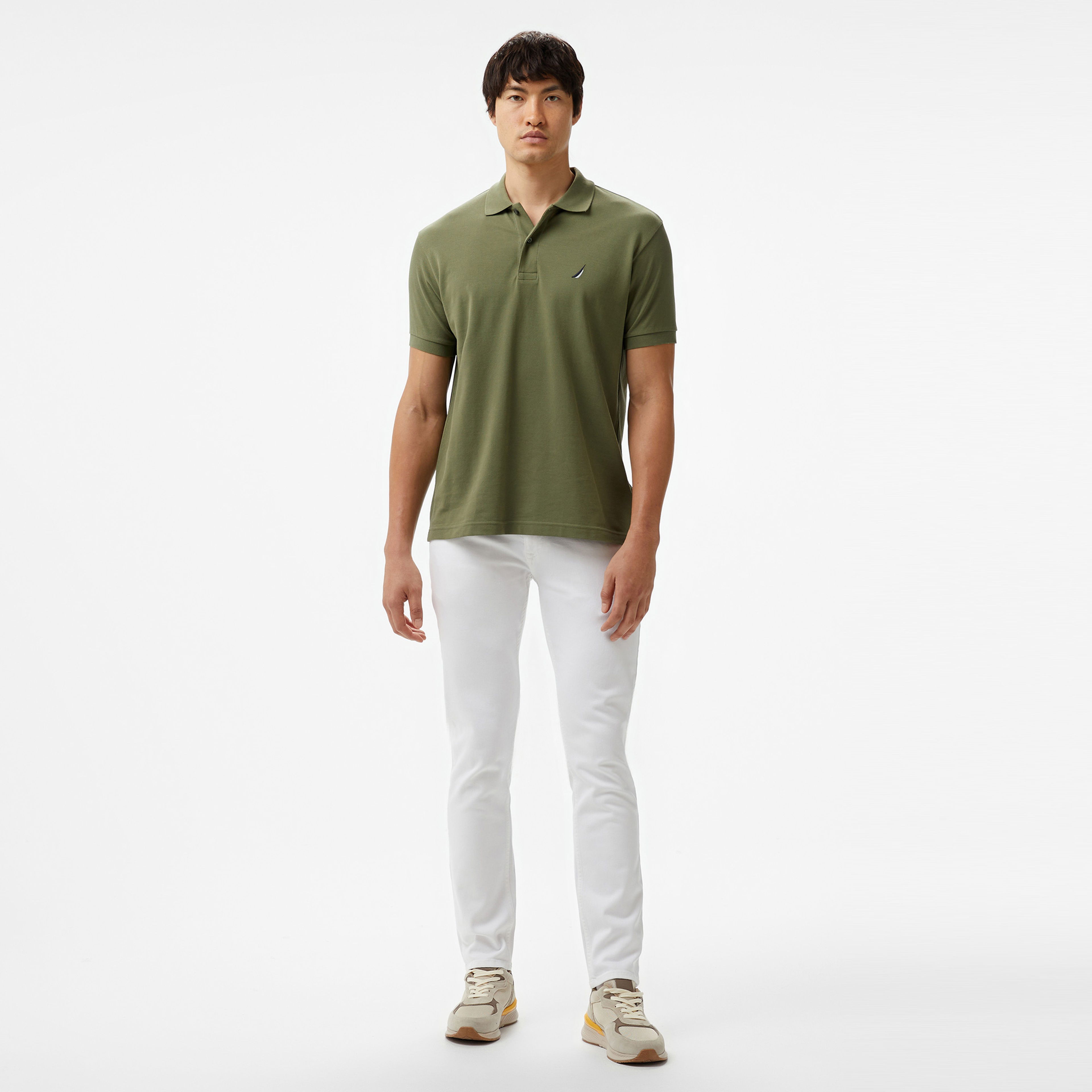 Nautica Erkek Yeşil Classic Fit Kısa Kollu Polo Yaka T-Shirt