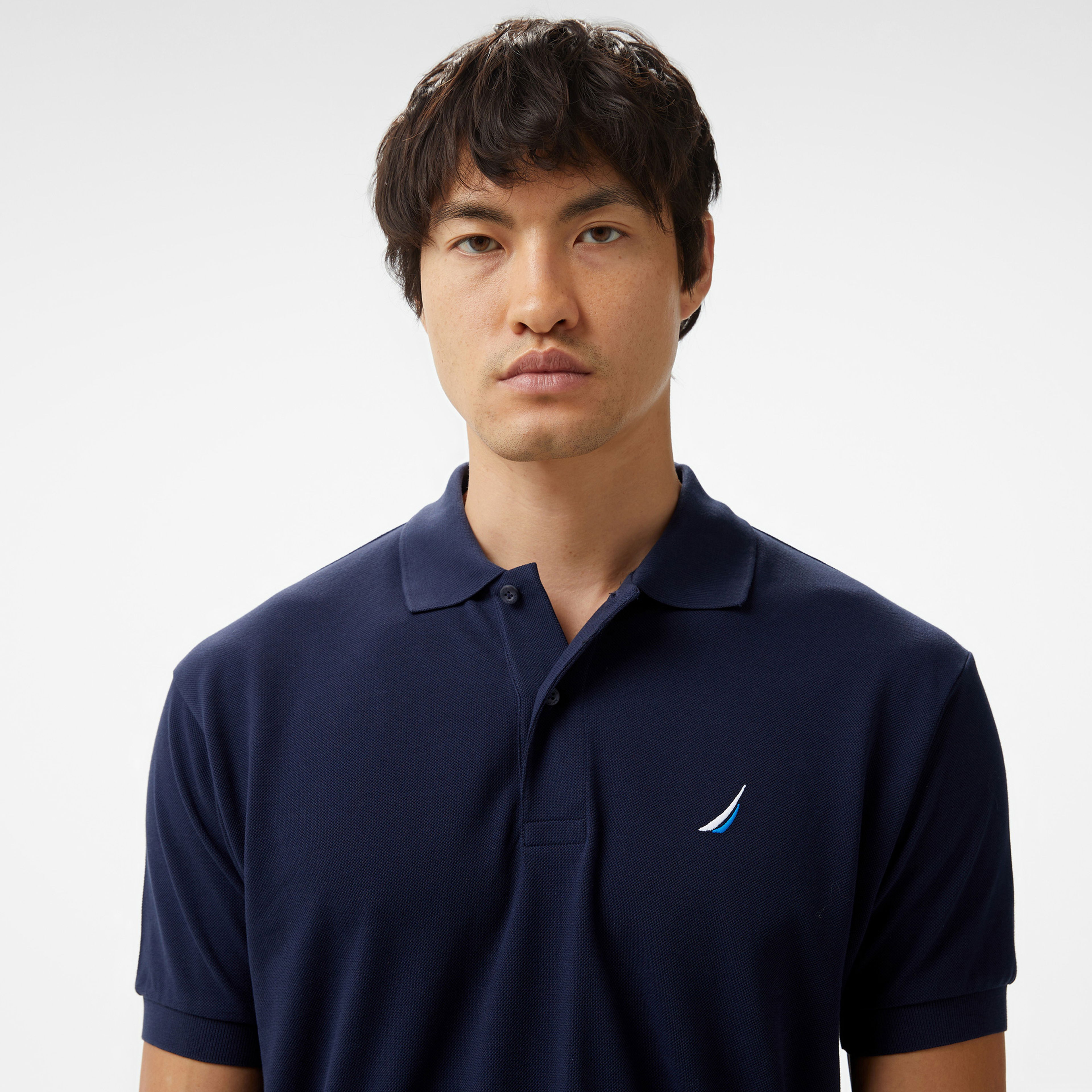 Nautica Erkek Lacivert Classic Fit Kısa Kollu Polo Yaka T-Shirt