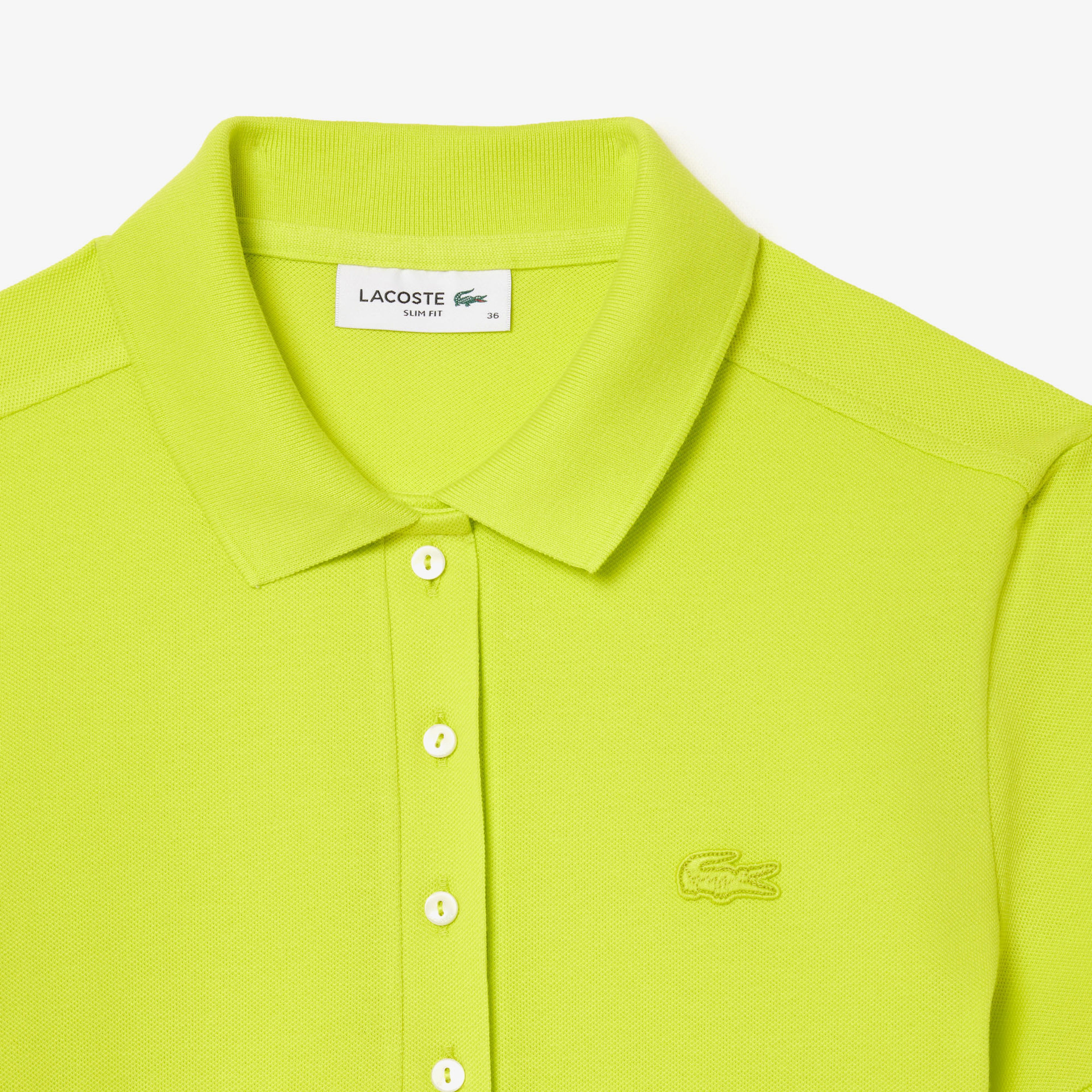 Lacoste Kadın Slim Fit Sarı Polo