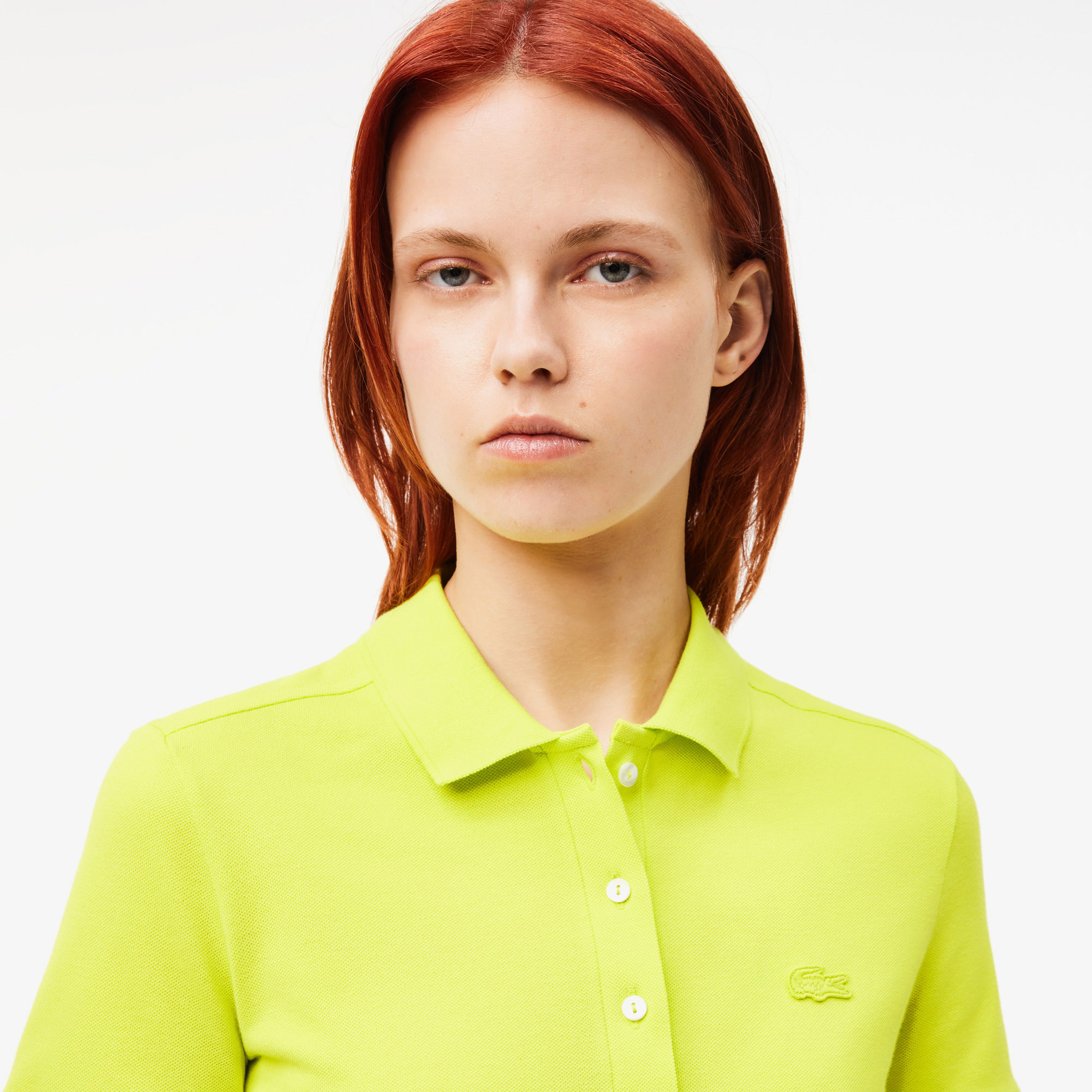 Lacoste Kadın Slim Fit Sarı Polo