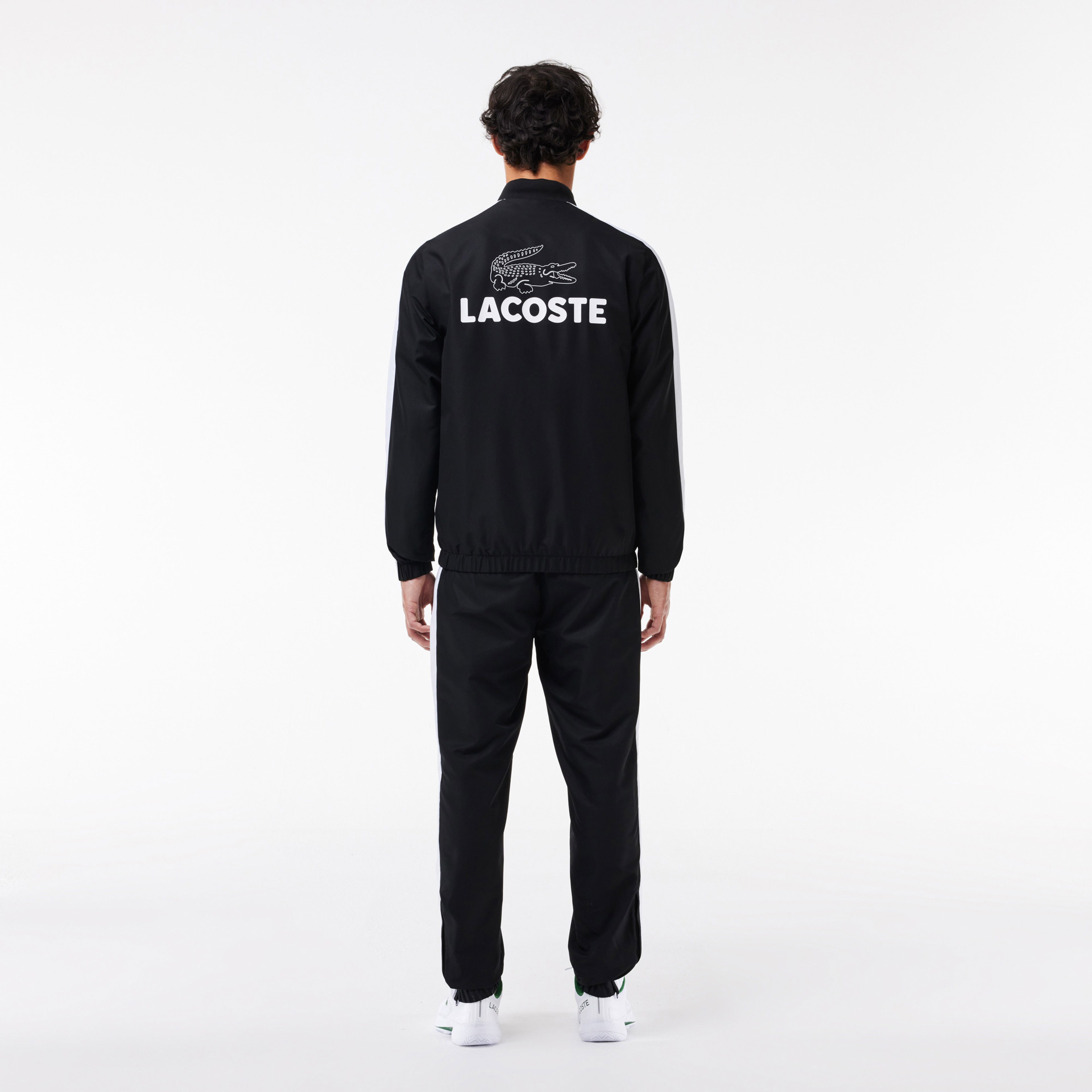 Lacoste Regular Fit Renk Bloklu Erkek Siyah Eşofman Takımı