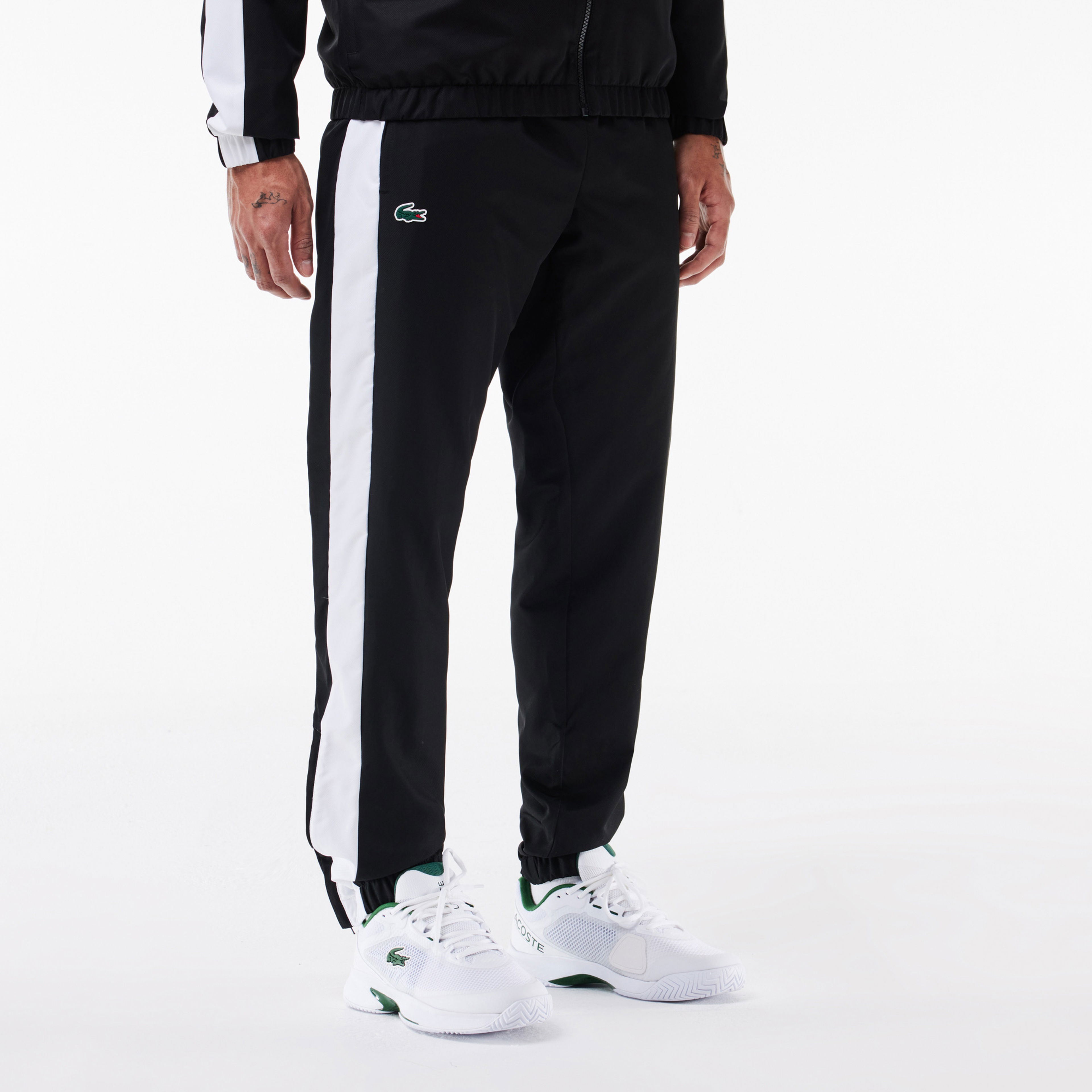 Lacoste Regular Fit Renk Bloklu Erkek Siyah Eşofman Takımı