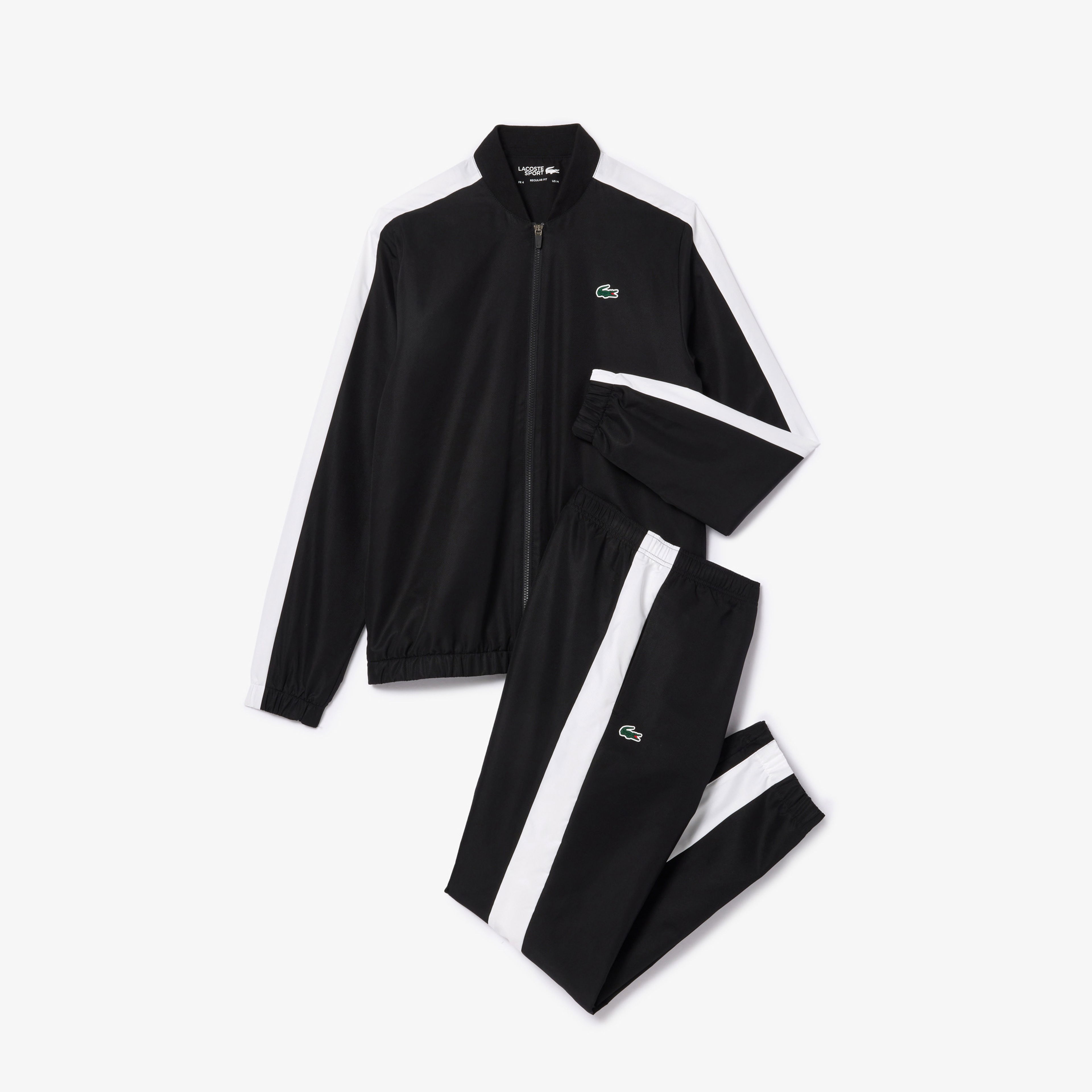 Lacoste Regular Fit Renk Bloklu Erkek Siyah Eşofman Takımı