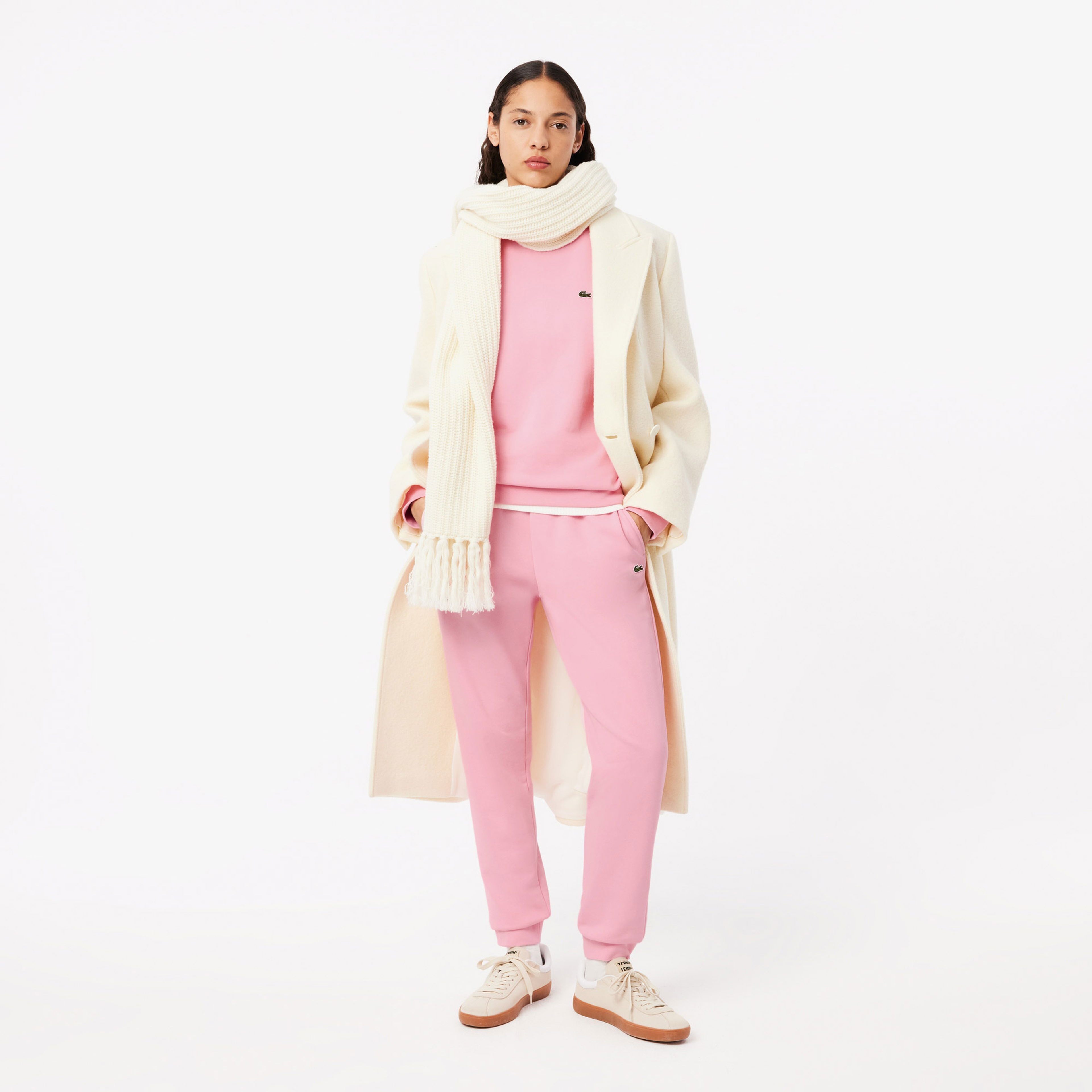 Lacoste Kadın Regular Fit Bisiklet Yaka Açık Pembe Sweatshirt