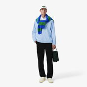Lacoste Erkek Regular Fit Kapüşonlu Desenli Mavi Rüzgarlık