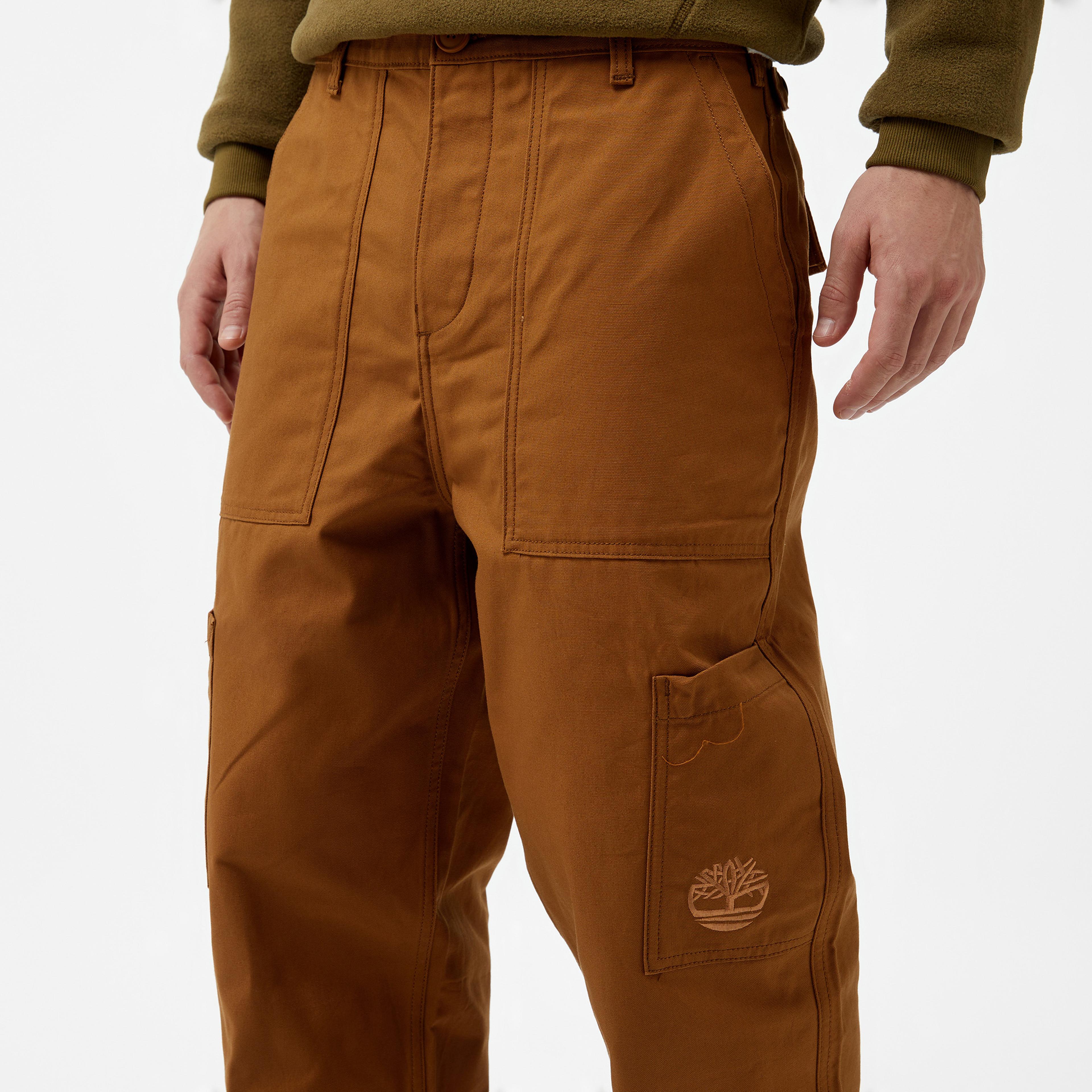 Timberland Wide Leg Cargo Erkek Kahverengi Pantolon