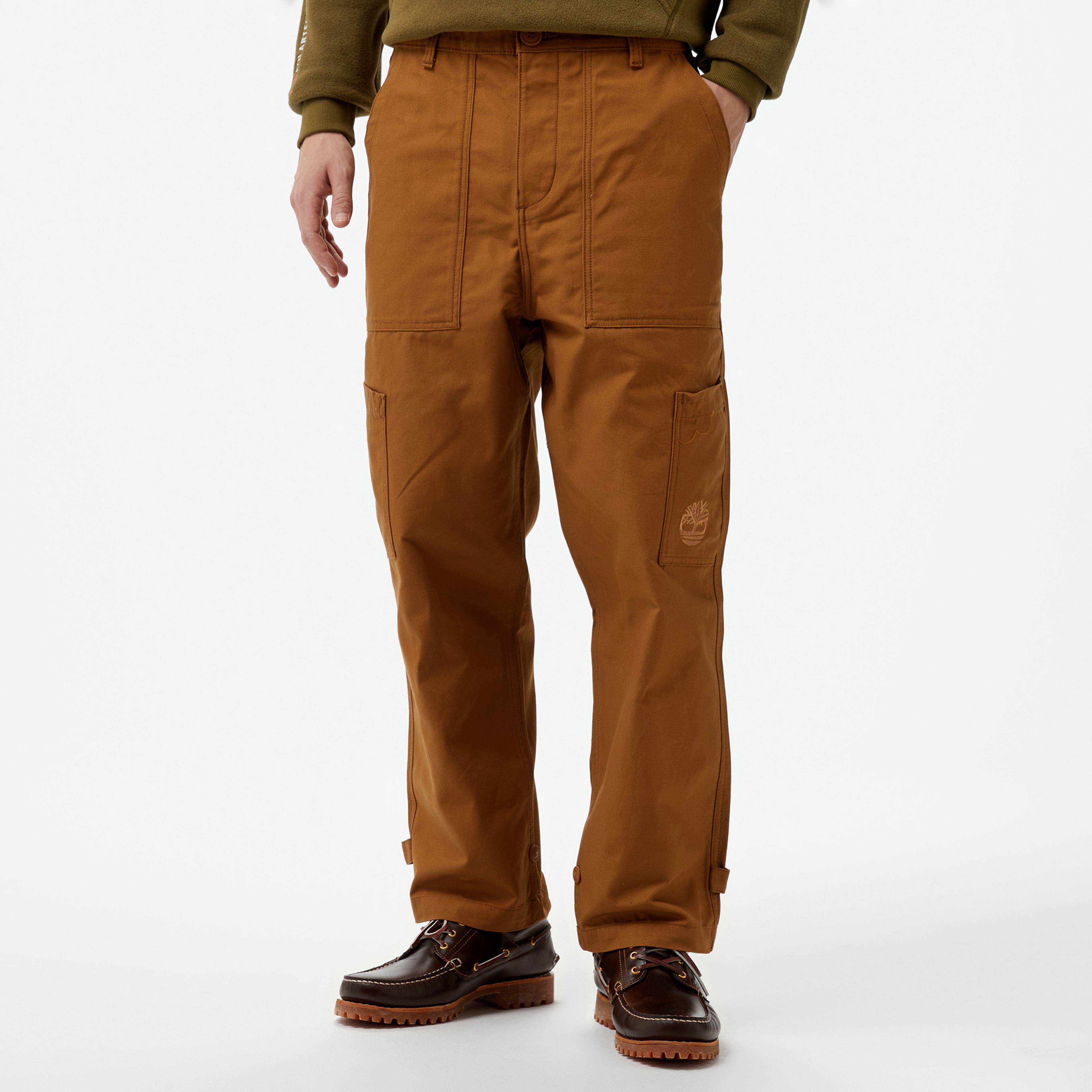 Timberland Wide Leg Cargo Erkek Kahverengi Pantolon