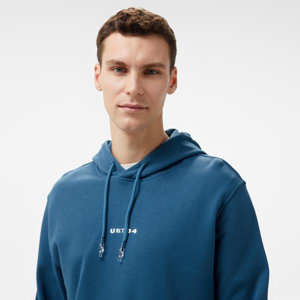 UNITED4 1.0 Essentials Erkek Mavi Hoodie_3