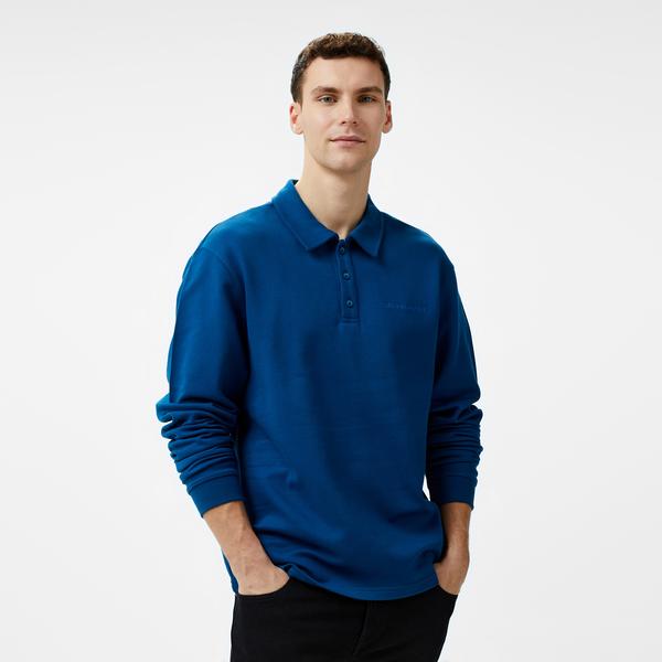 Les Benjamins Long Sleeve Polo 302 Erkek Lacivert T-Shirt