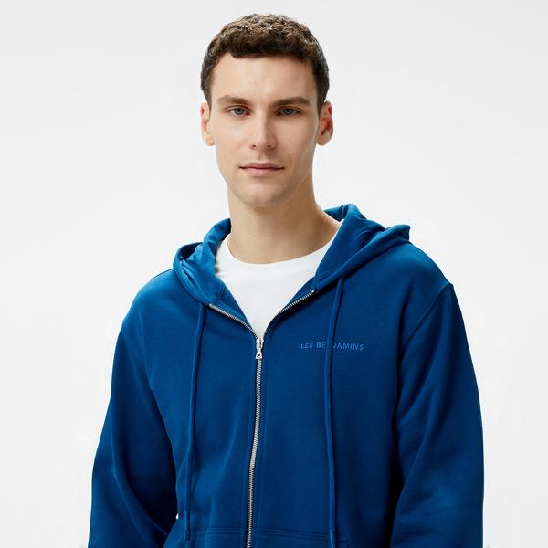 Les Benjamins Zip 302 Erkek Lacivert Hoodie_3