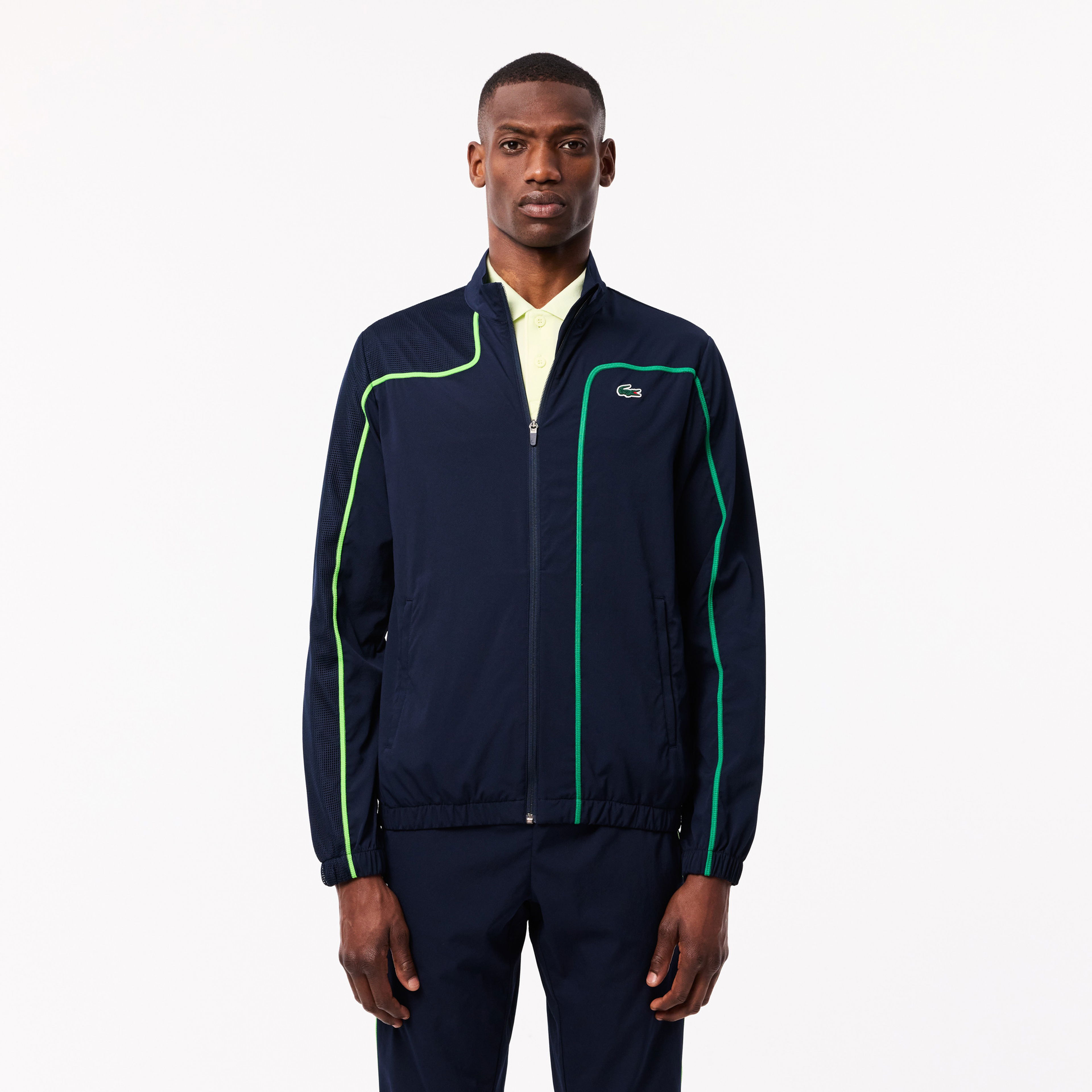 Lacoste Erkek Regular Fit Fermuarlı Yaka Renk Bloklu Lacivert Eşofman Takımı