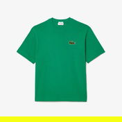 Lacoste Unisex Loose Fit Bisiklet Yaka Organik Pamuk Yeşil T-Shirt