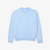 Lacoste Unisex Loose Fit Bisiklet Yaka Açık Mavi Sweatshirt