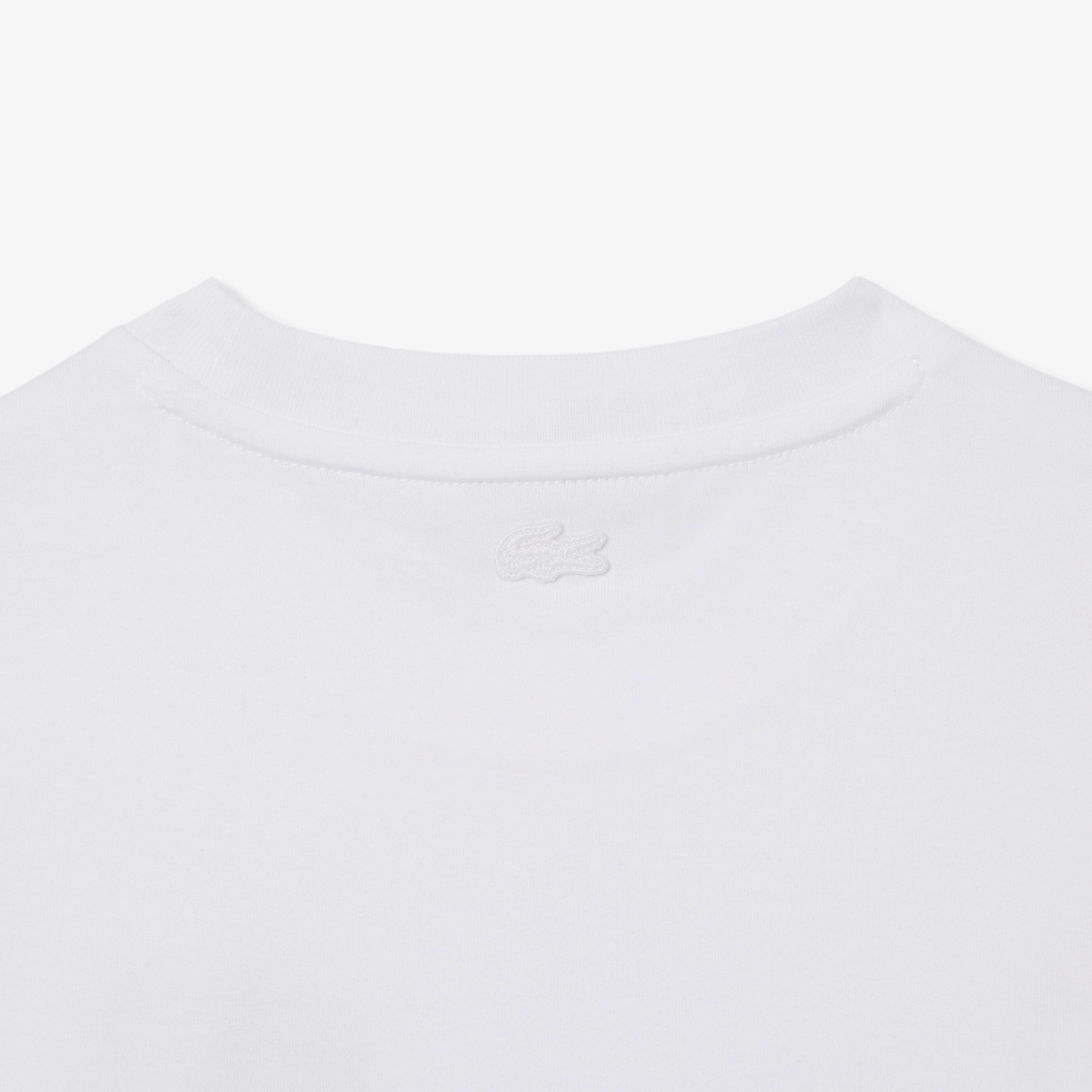 Lacoste Kadın Regular Fit Bisiklet Yaka Beyaz T-Shirt